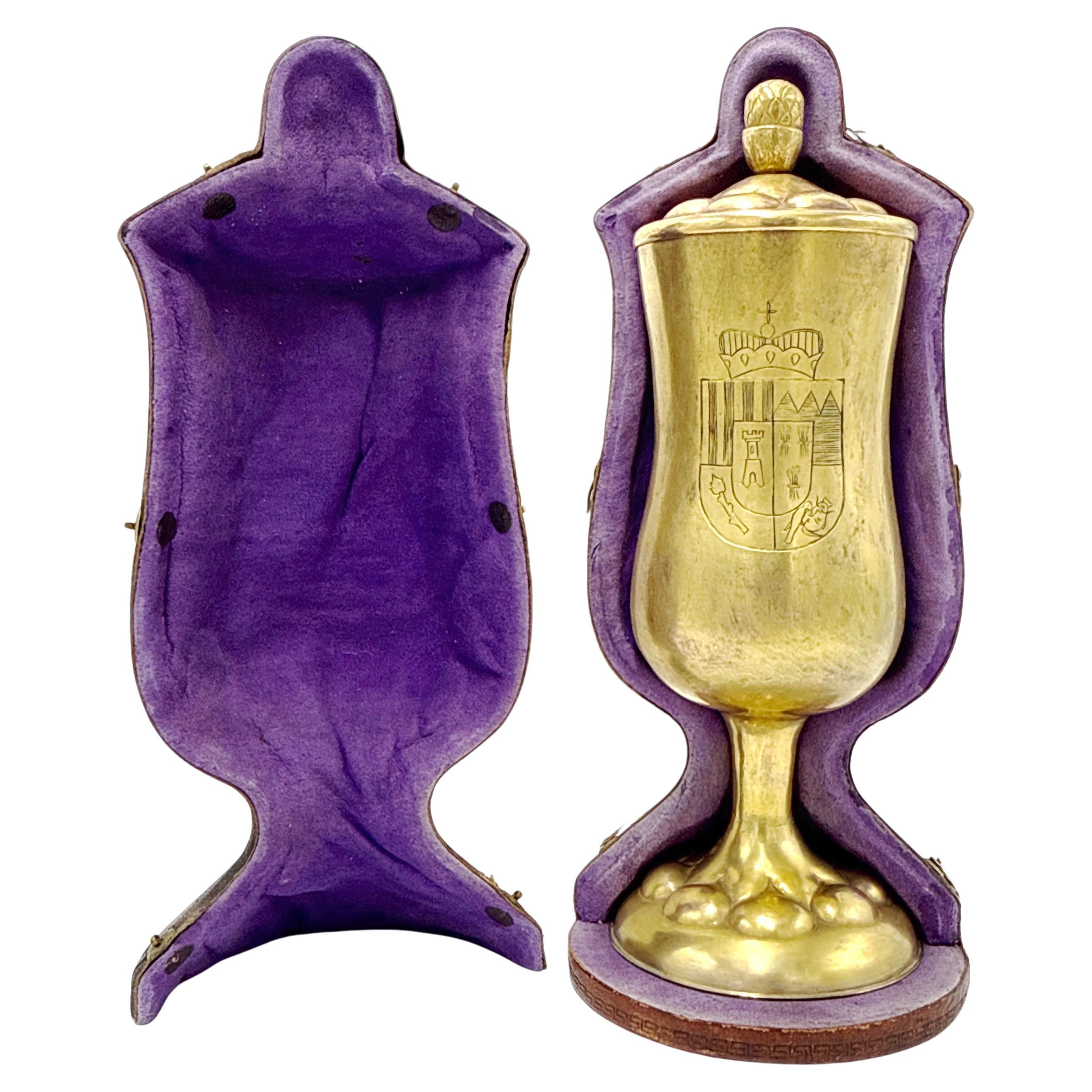 Haus Schwarzenberg Vergoldeter Kupferkelch - Bohemia / Österreich-Ungarn, 19. im Angebot