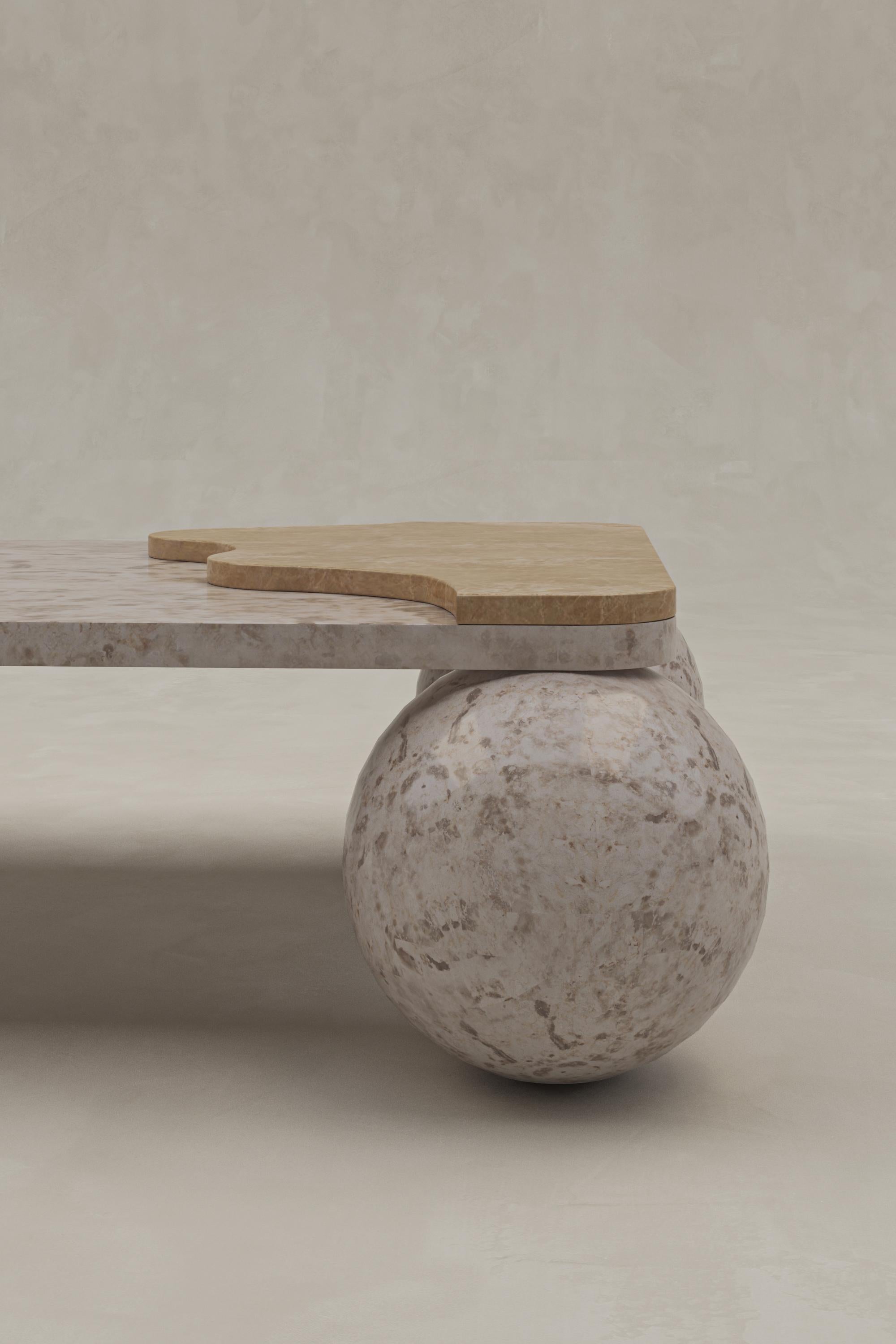 Mesa de centro House of Slim - Mesa de centro con patas de esfera de mármol - Mármol Crema en Nuevo estado para la venta en CASUARINA, AU