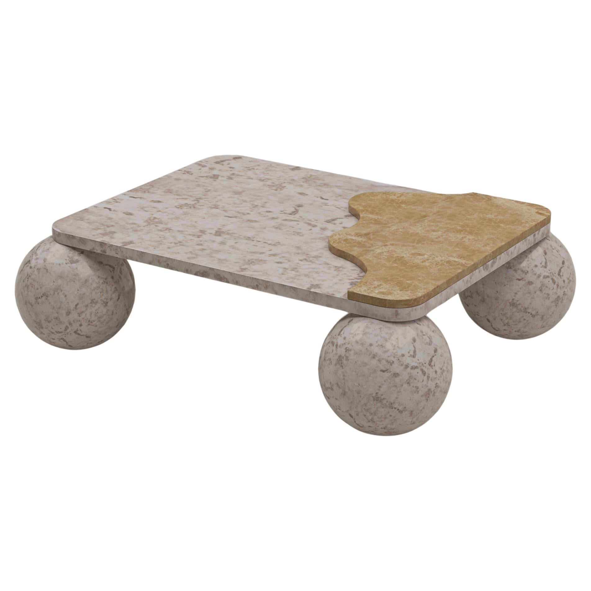 Tavolino House of Slim - Tavolino con gambe a sfera in marmo - Crema Marble