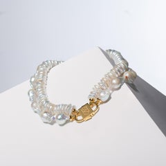 House of Sol Baroque and Rondelle Pearl Necklace with 24K Gold Filled HoS Lock