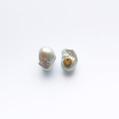 House of Sol Baroque Pearl Earring 24K Gold Filled Silver