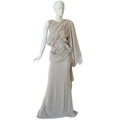 House of Vionnet Iconic Klassisches Griechisches Wickel-Laufstegkleid Kleid