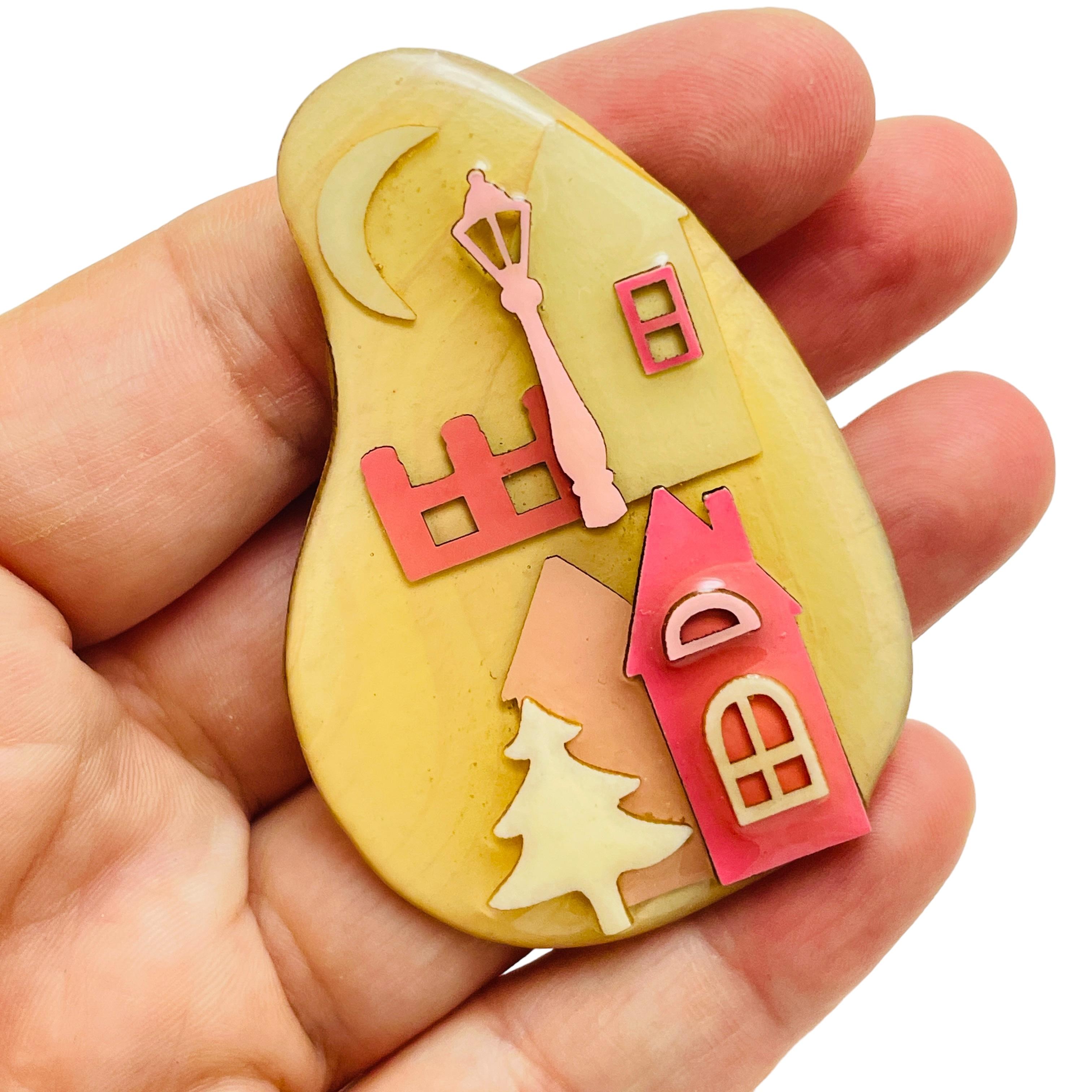 Women's House Pins by LUCINDA vintage unique brooch For Sale