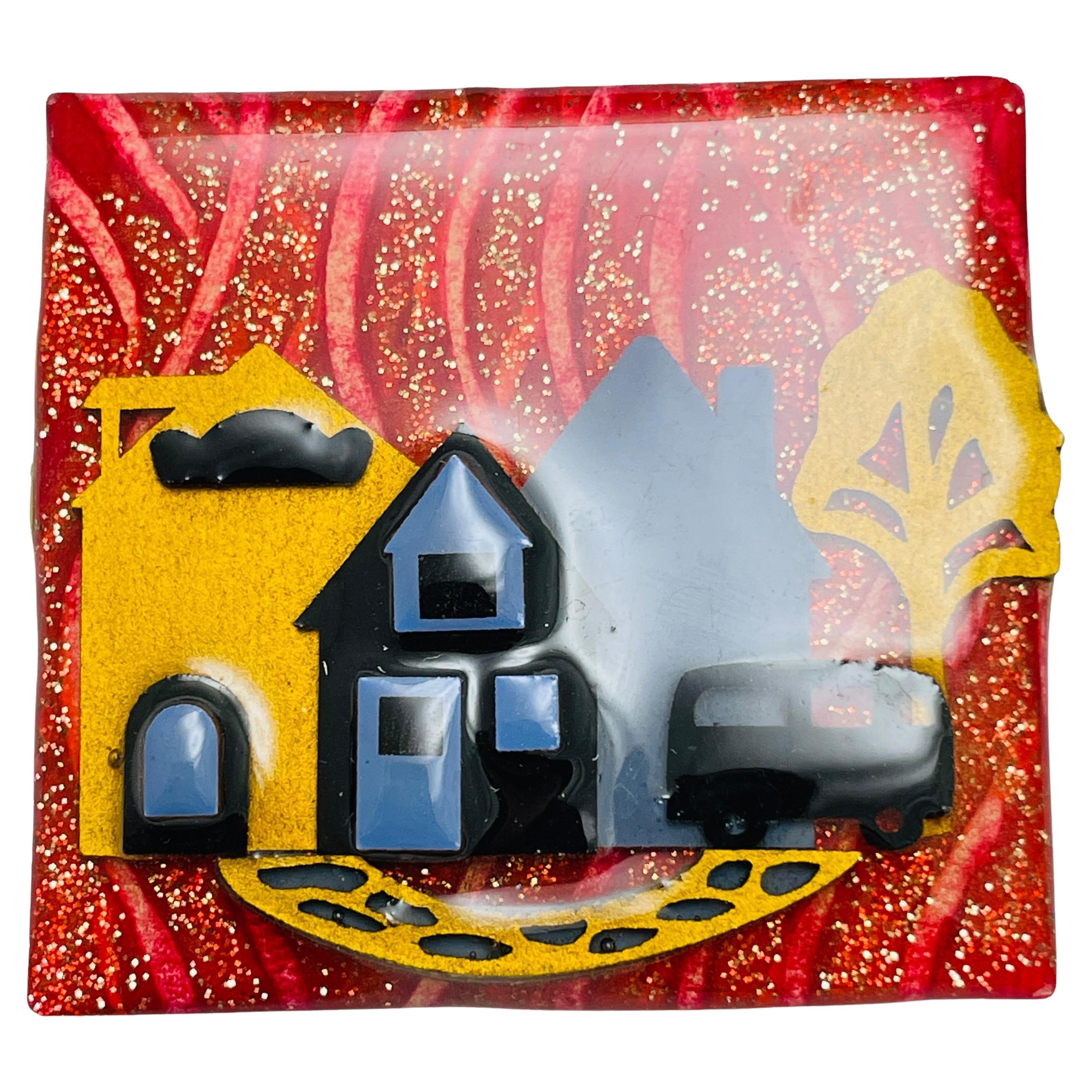 House Pins by LUCINDA vintage unique brooch