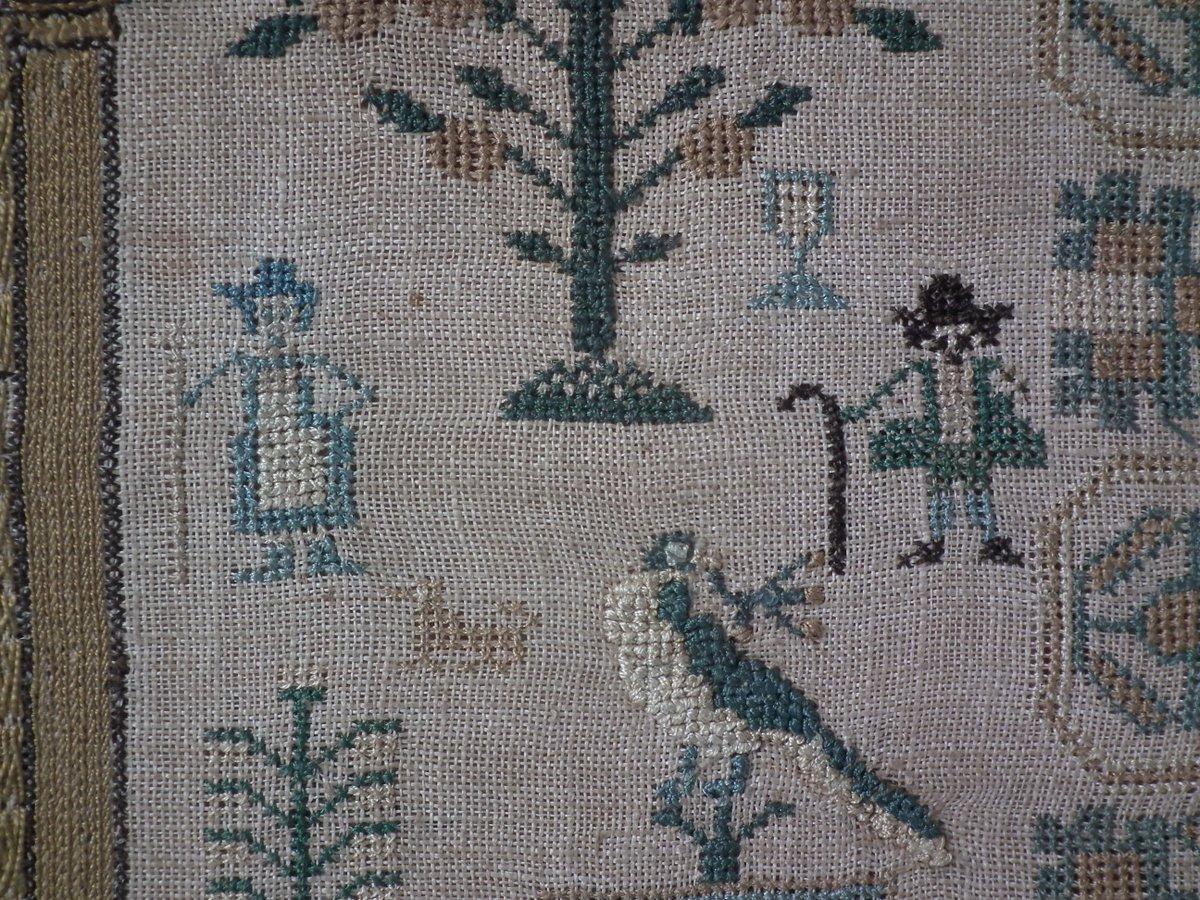 Silk House Sampler, 1828 by Jane Smith