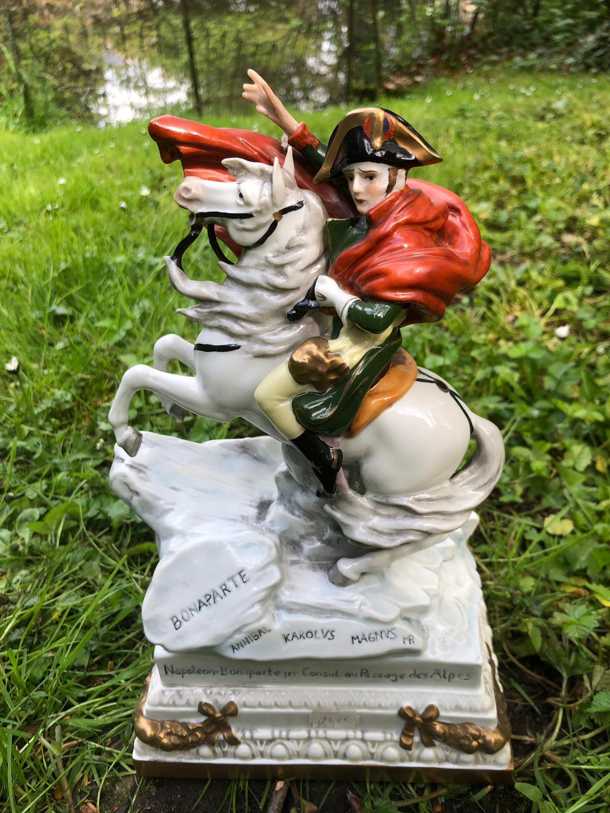 20th Century House Scheibe Alsbach Porcelain Figure, Napoleon Bonaparte on Horse, 1989 For Sale