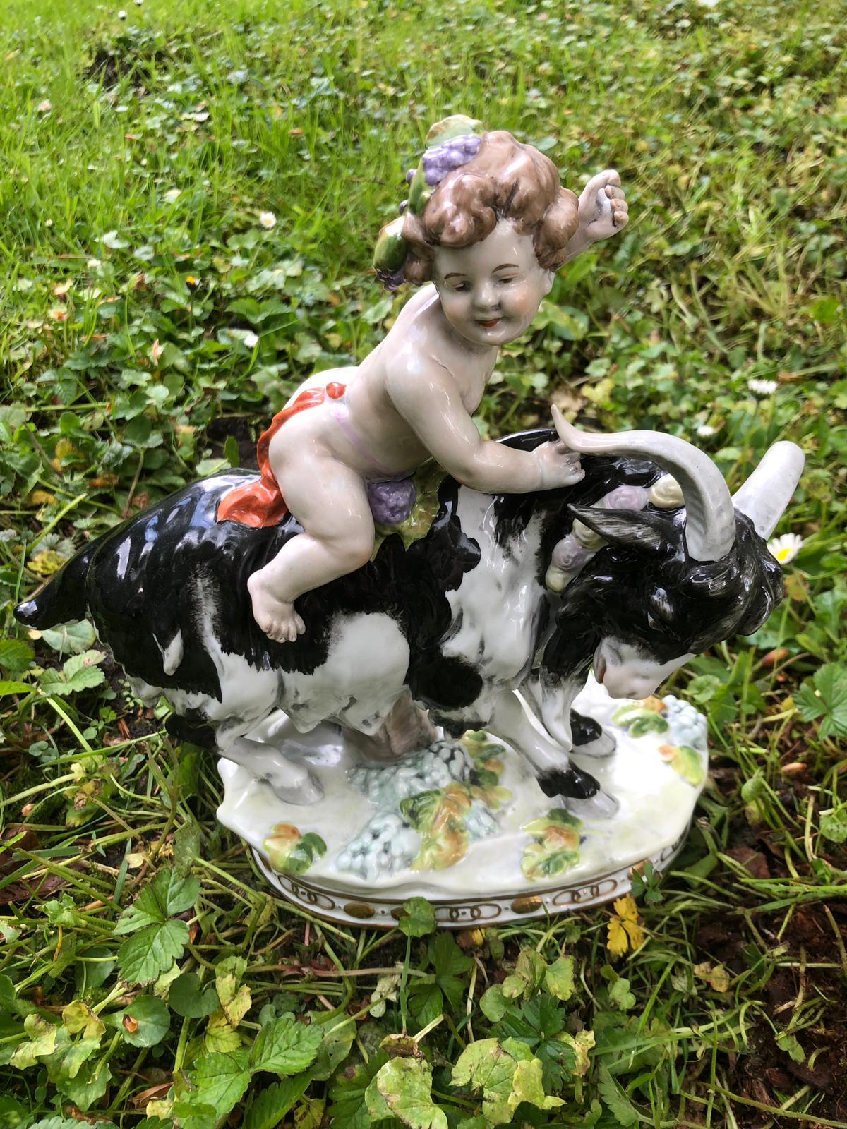 20th Century House Scheibe Alsbach Porcelain Figures, 'Buck with Child', before 1989 For Sale