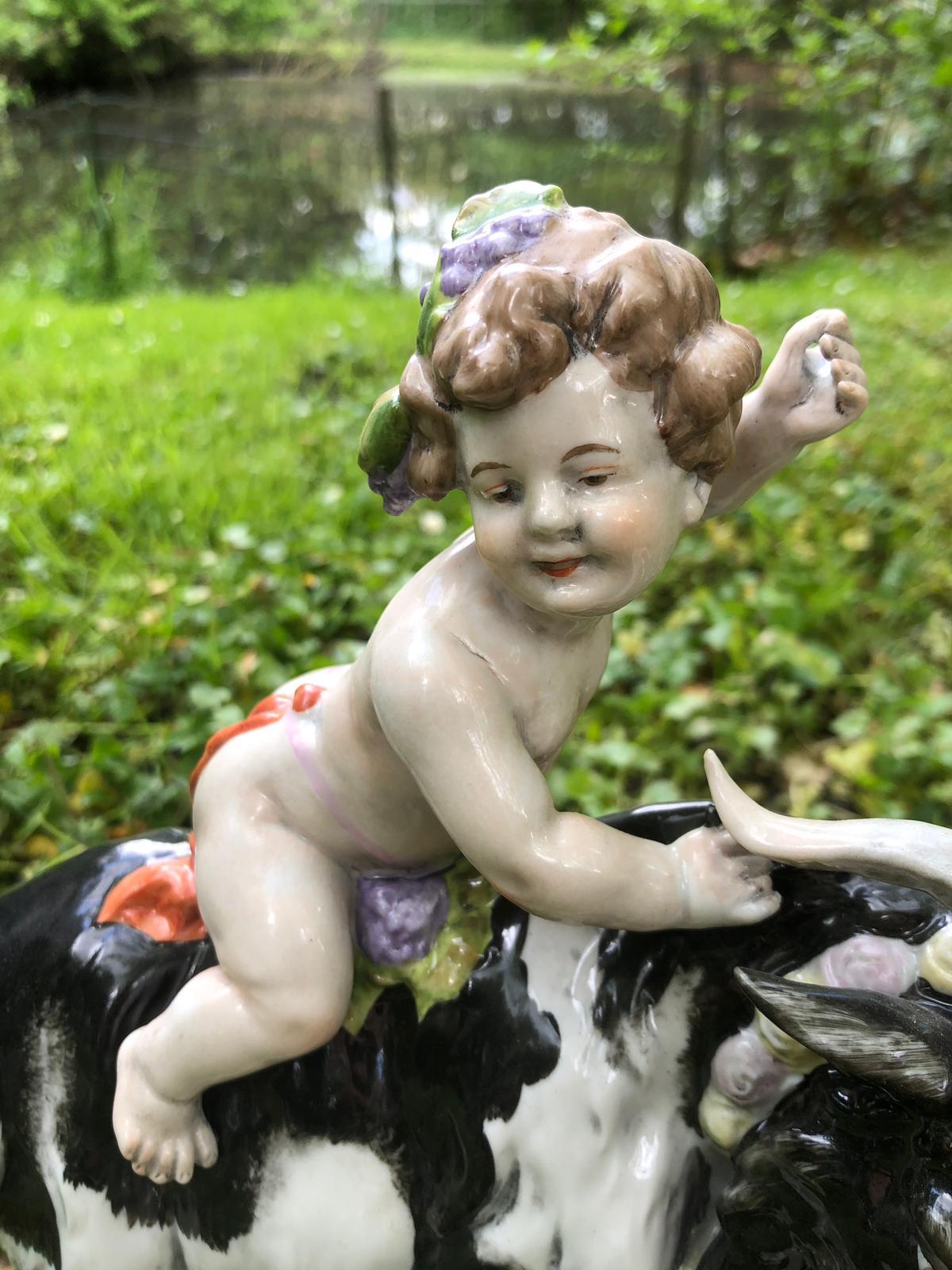 House Scheibe Alsbach Porcelain Figures, 'Buck with Child', before 1989 For Sale 1