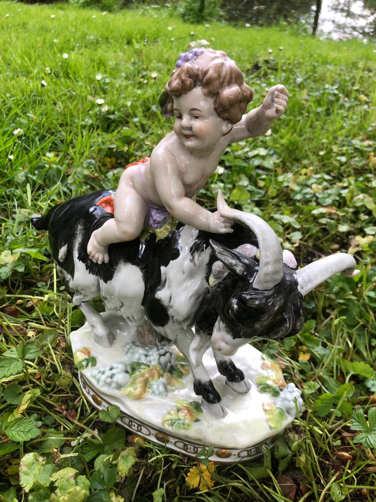 House Scheibe Alsbach Porcelain Figures, 'Buck with Child', before 1989 For Sale 2