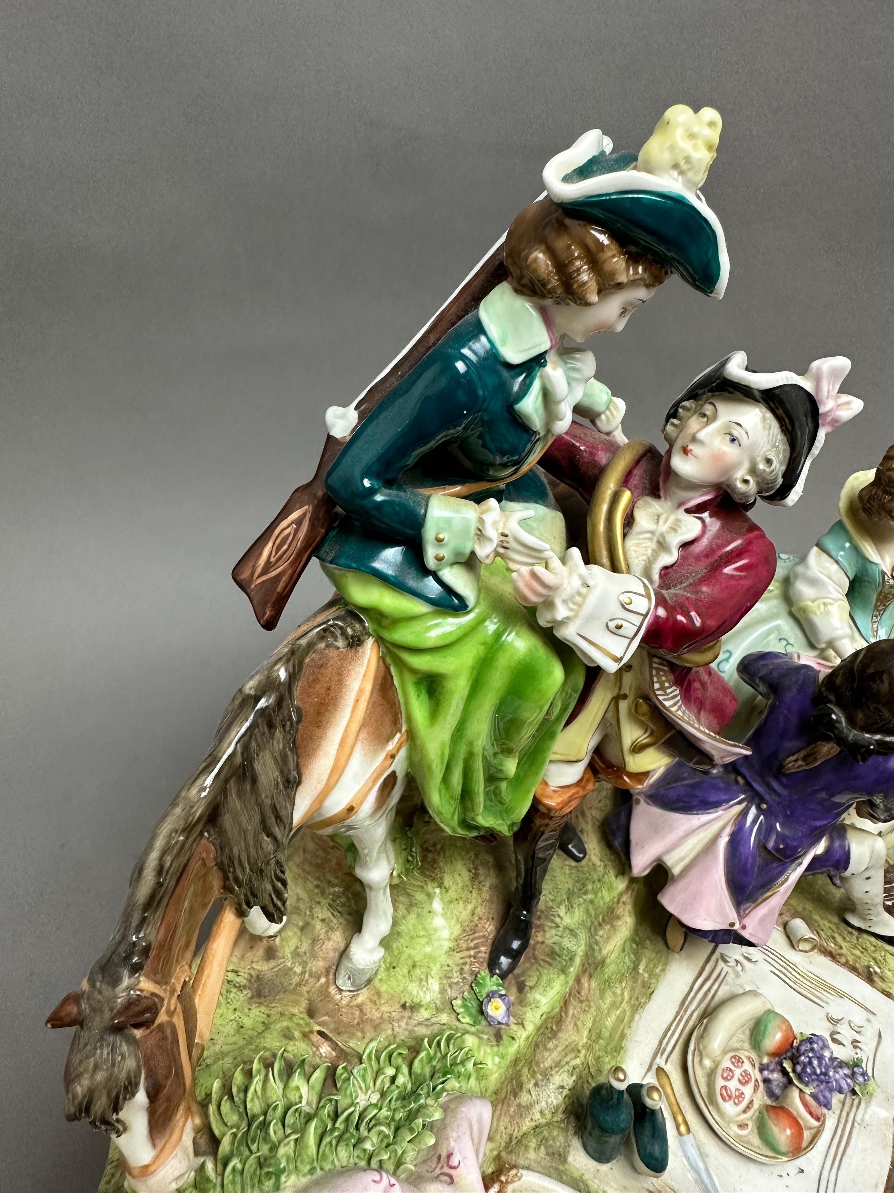 House Scheibe Alsbach Porcelain Figures 'Hunting Scene in circa 1750 For Sale 8