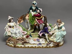 Scheibe Alsbach Figures en porcelaine 'Scène de chasse' circa 1750