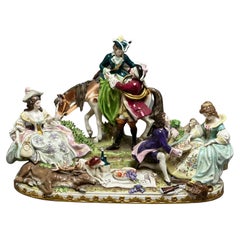 House Scheibe Alsbach Porcelain Figures 'Hunting Scene in circa 1750