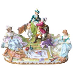 House Scheibe Alsbach Porcelain Figures 'Hunting Scene in Crica 1750'
