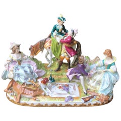 Figures en porcelaine de la maison Scheibe Alsbach « Scène de monnaie dans la Crica 1750 »
