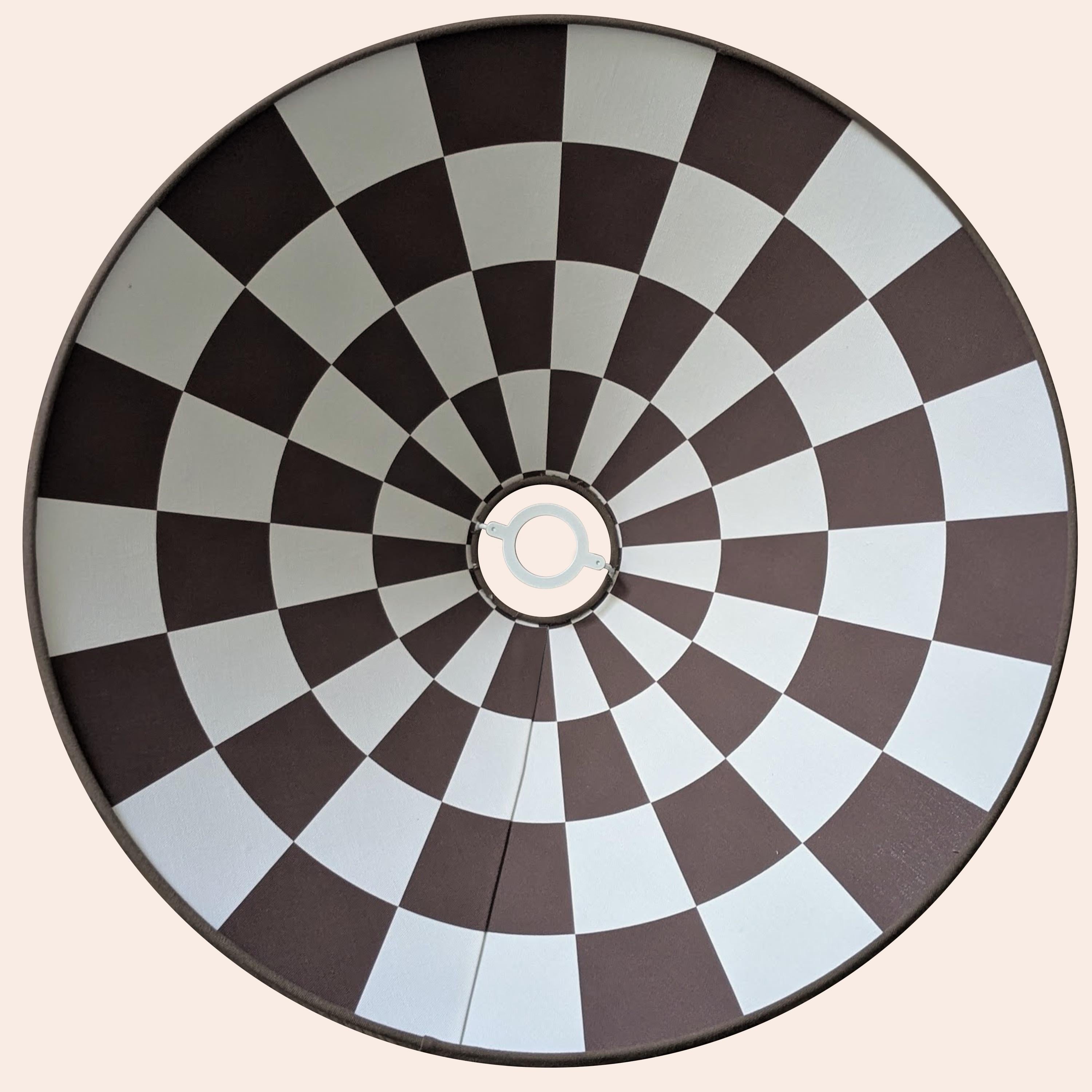 Contemporary houseof. Bark brown checkered cone shade For Sale