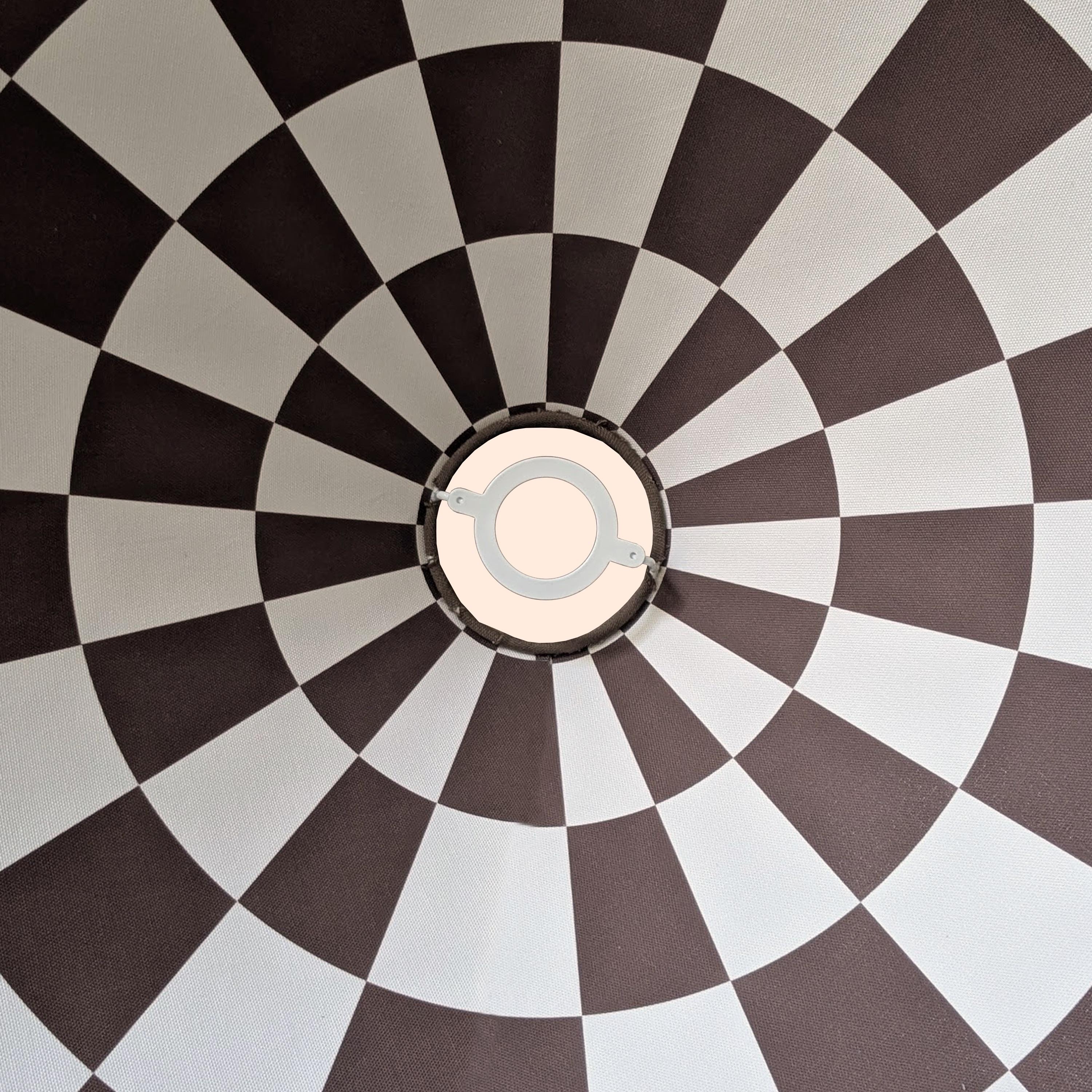 Steel houseof. Bark brown checkered cone shade For Sale