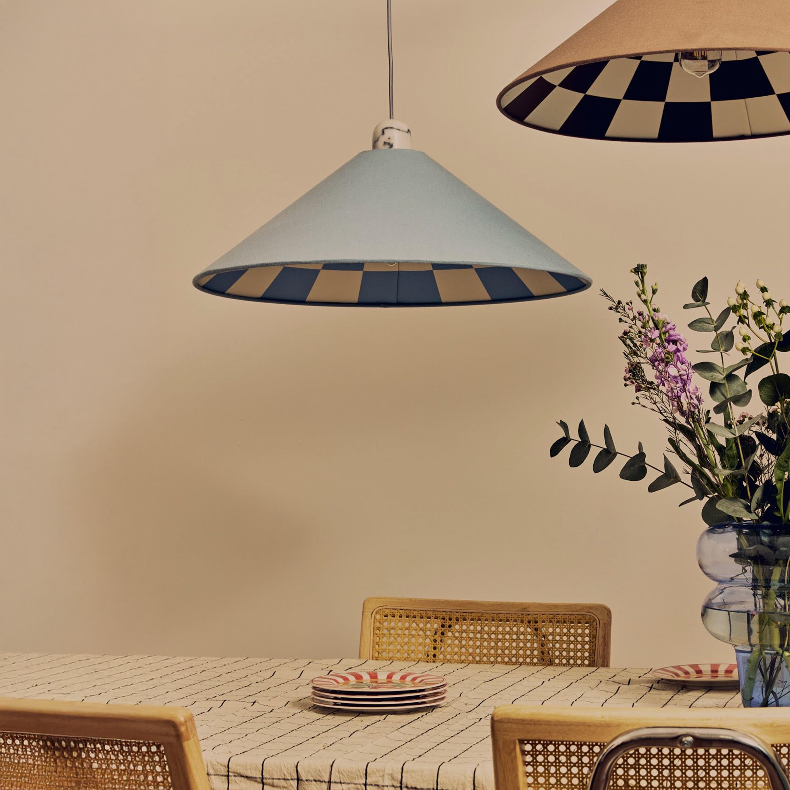 houseof. Bark brown checkered cone shade For Sale 1