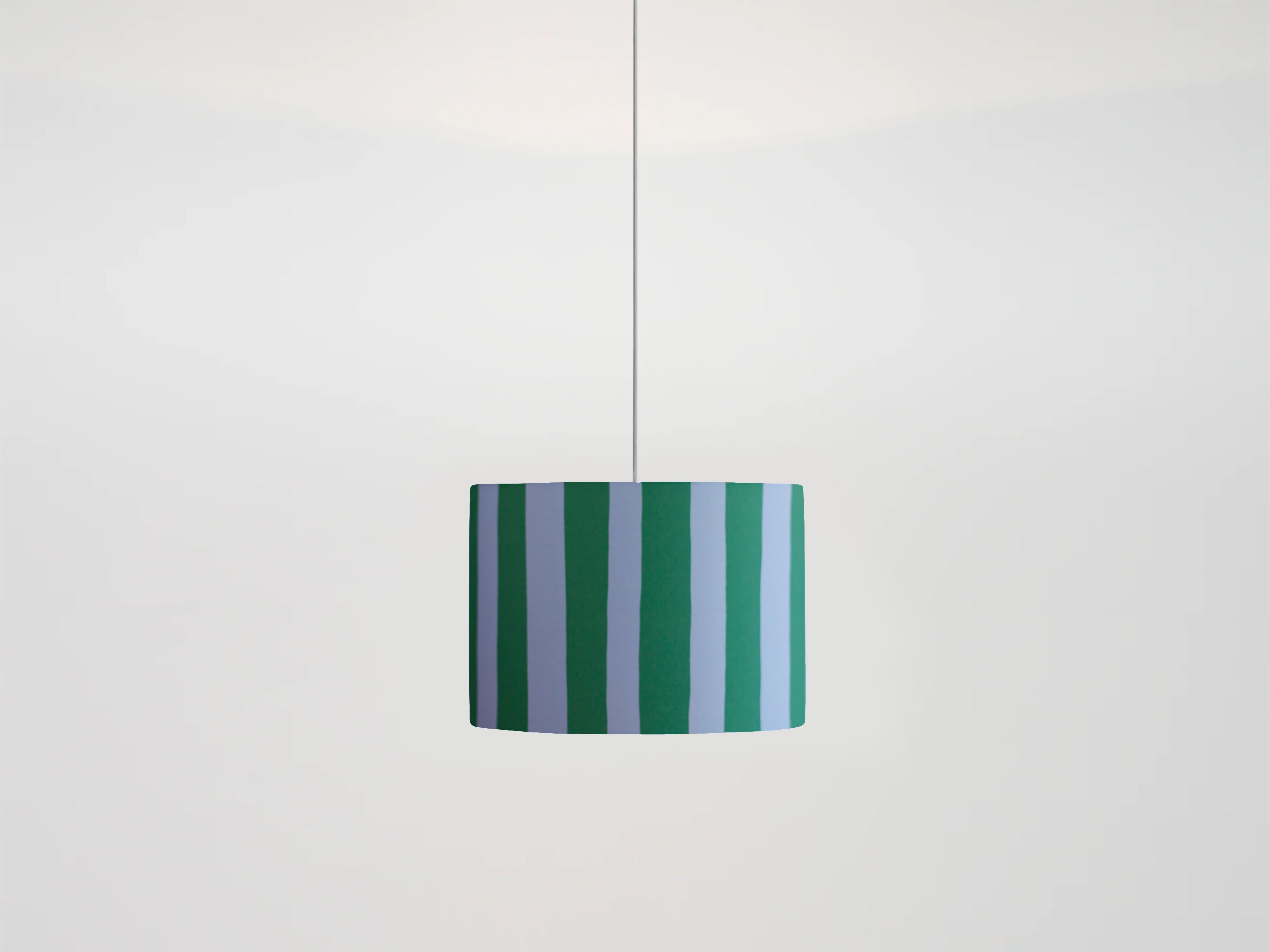 Stripes have been treated to the houseof update with this fun, contemporary hand drawn version that gives a traditional pattern that relaxed, modern feel we’ve been looking for. The Stripe printed shade is perfect for updating existing light