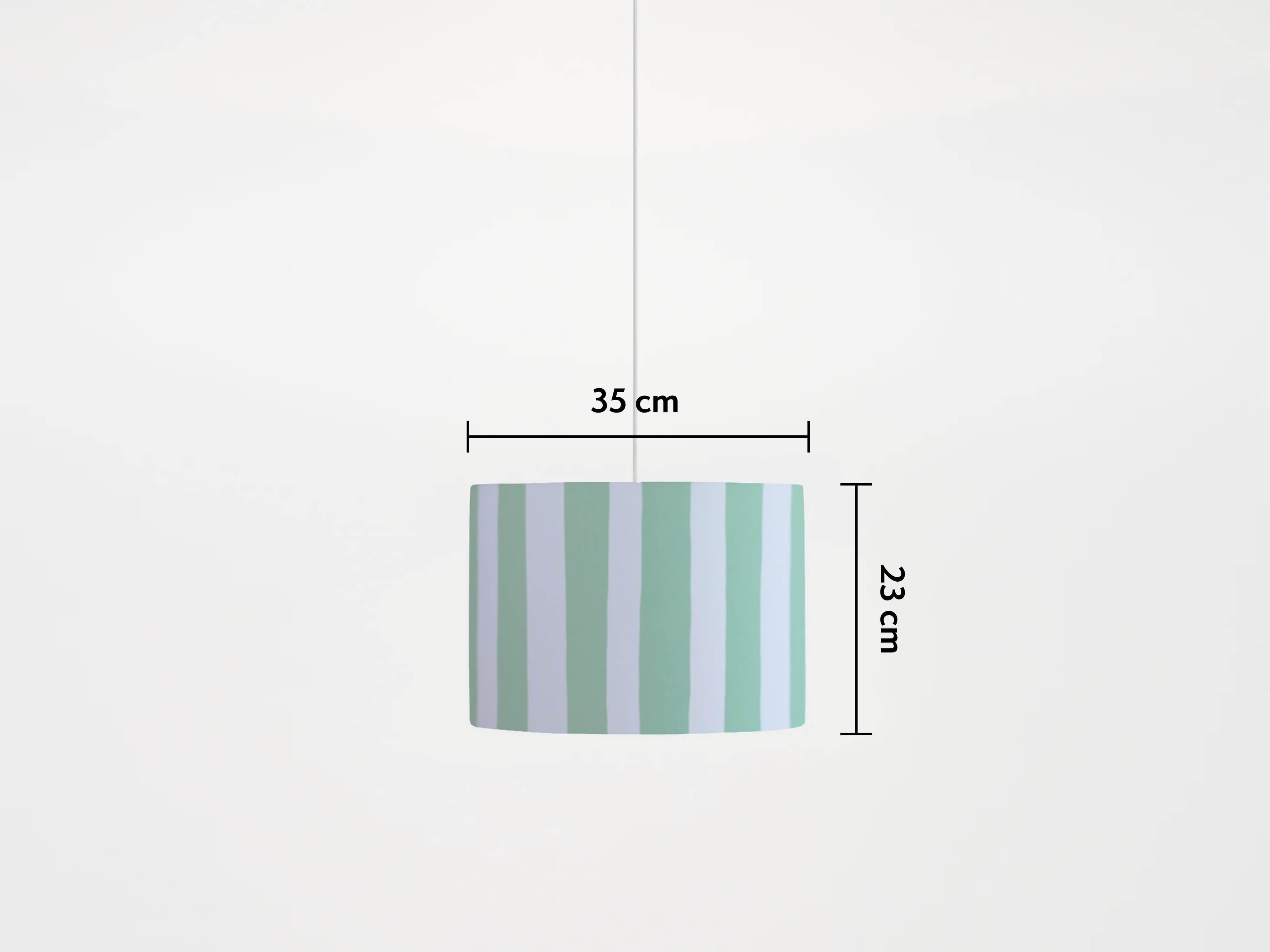Contemporary Houseof Blue & green stripe printed shade For Sale