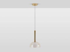 Houseof Brass and Clear Glass Dome Shade Ceiling Light