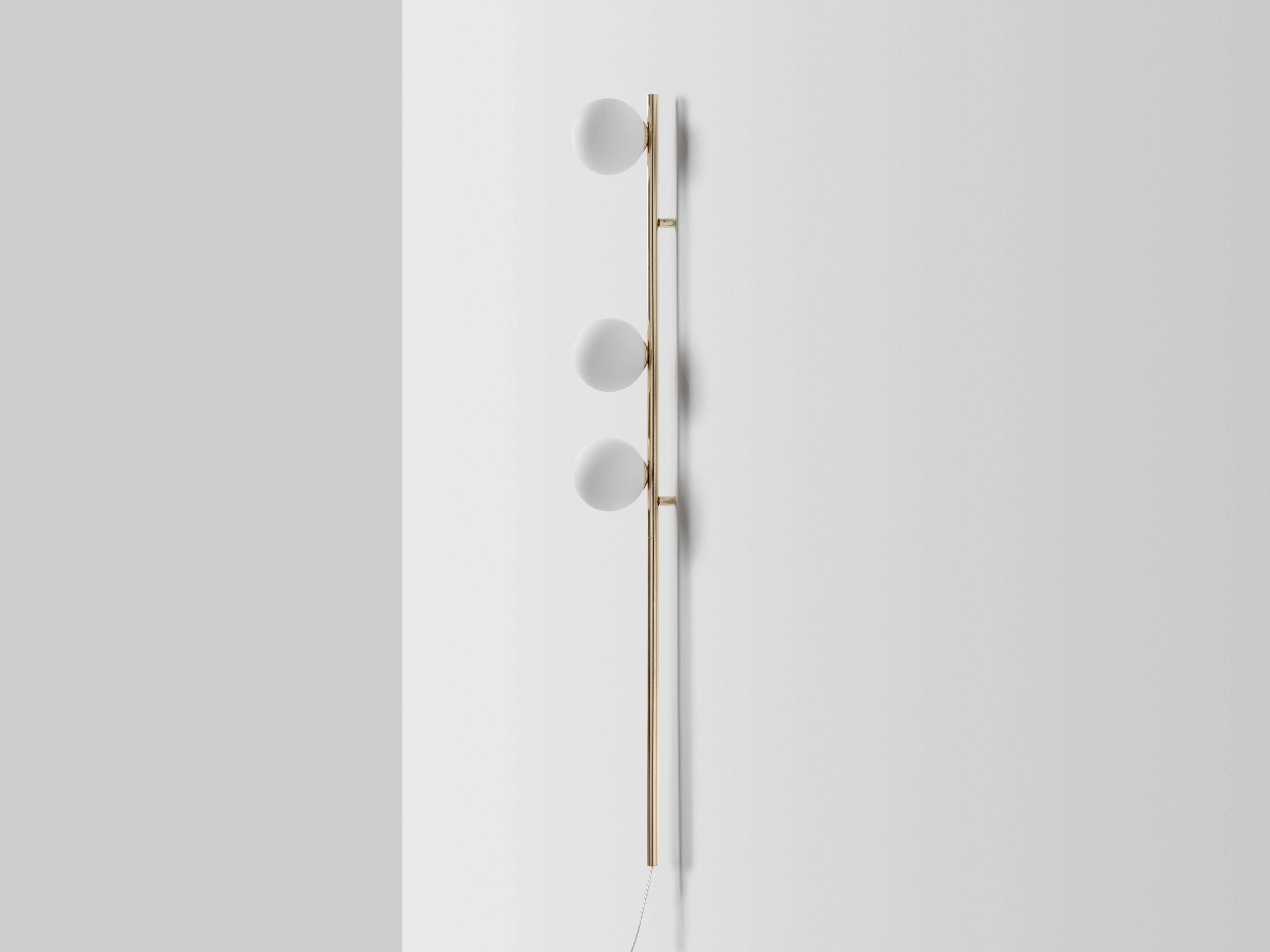 Contemporary Houseof Brass Bar Opal Ball Wall Light For Sale