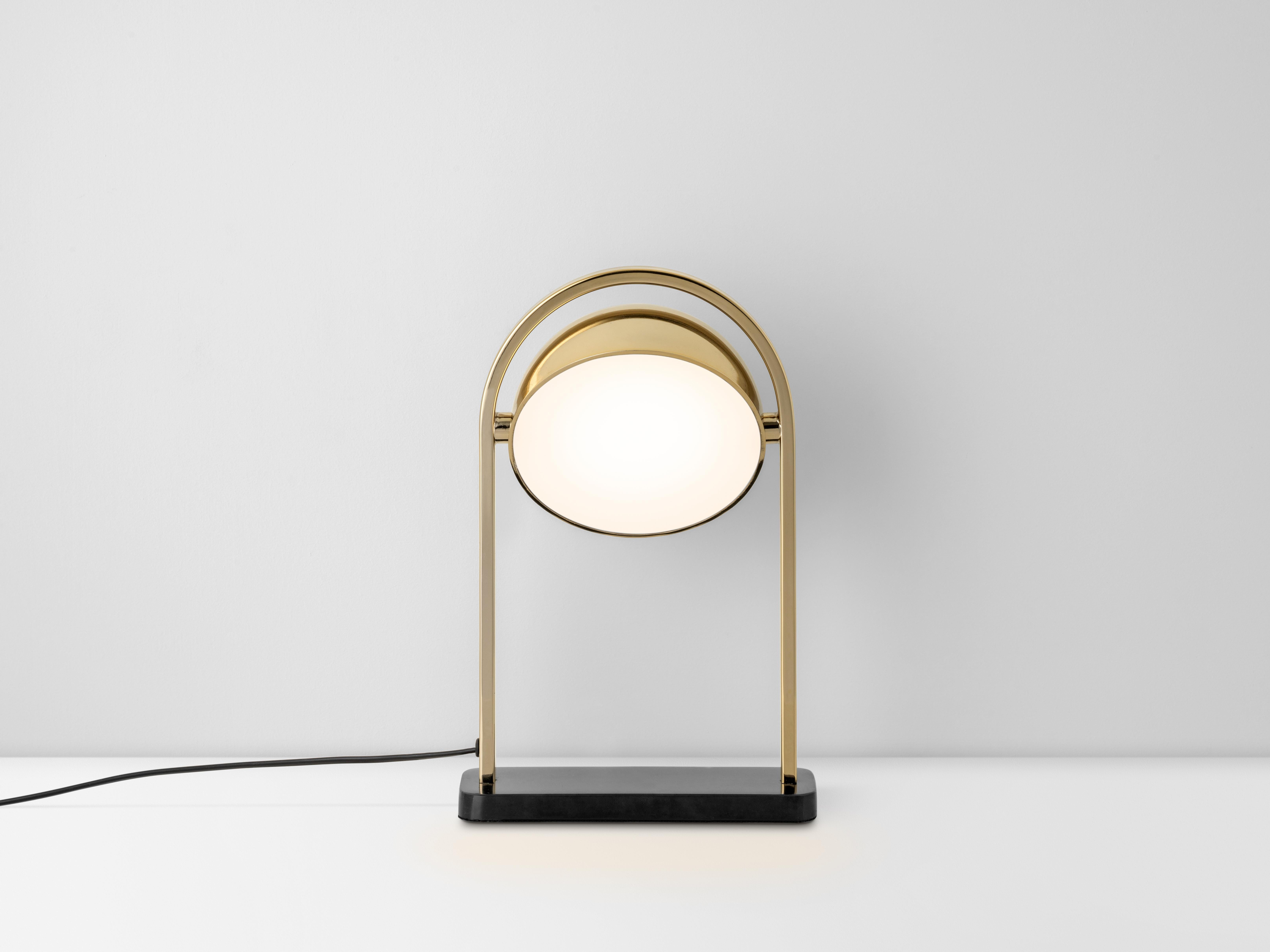 Mid-Century Modern Houseof Brass Brass Dome LED Table Task Lamp en vente