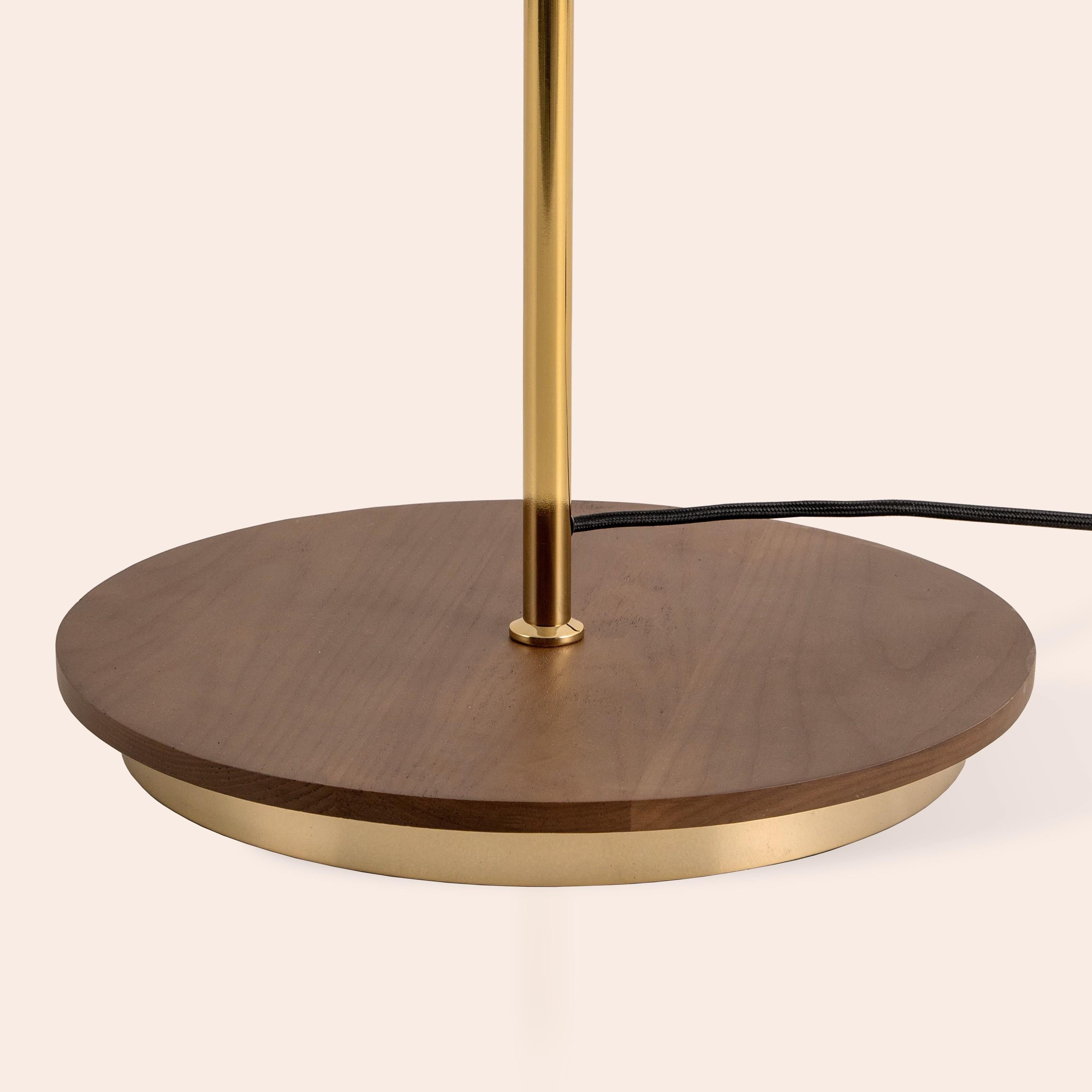 Steel Houseof. Brass Cone Floor Lamp For Sale