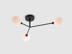 Houseof Charcoal grey 3 light flush ceiling light