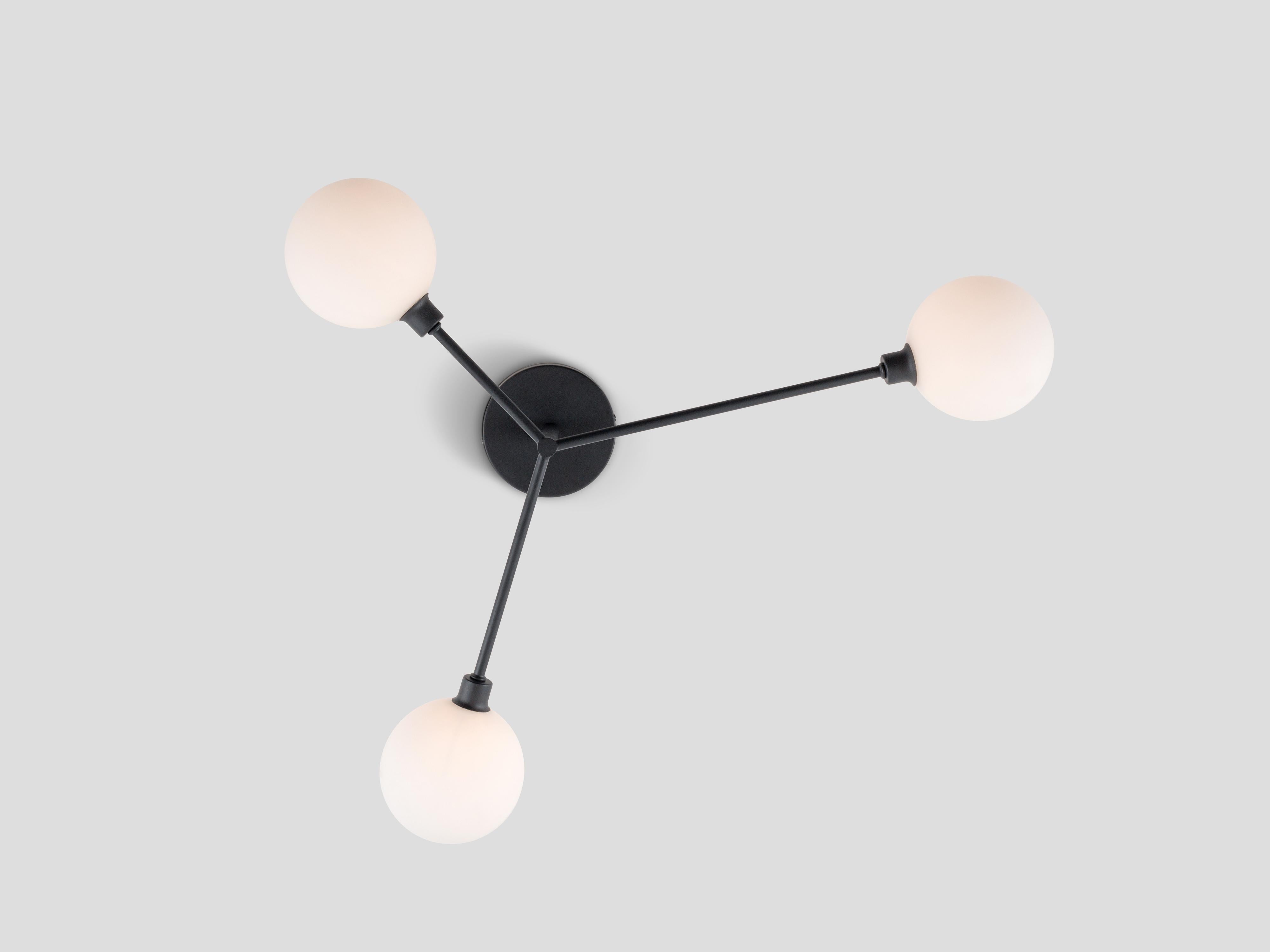 Houseof Charcoal grey 3 light flush ceiling light In New Condition For Sale In Bradford on Avon, GB