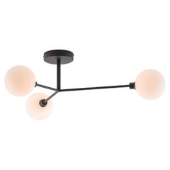 Houseof Charcoal grey 3 light flush ceiling light