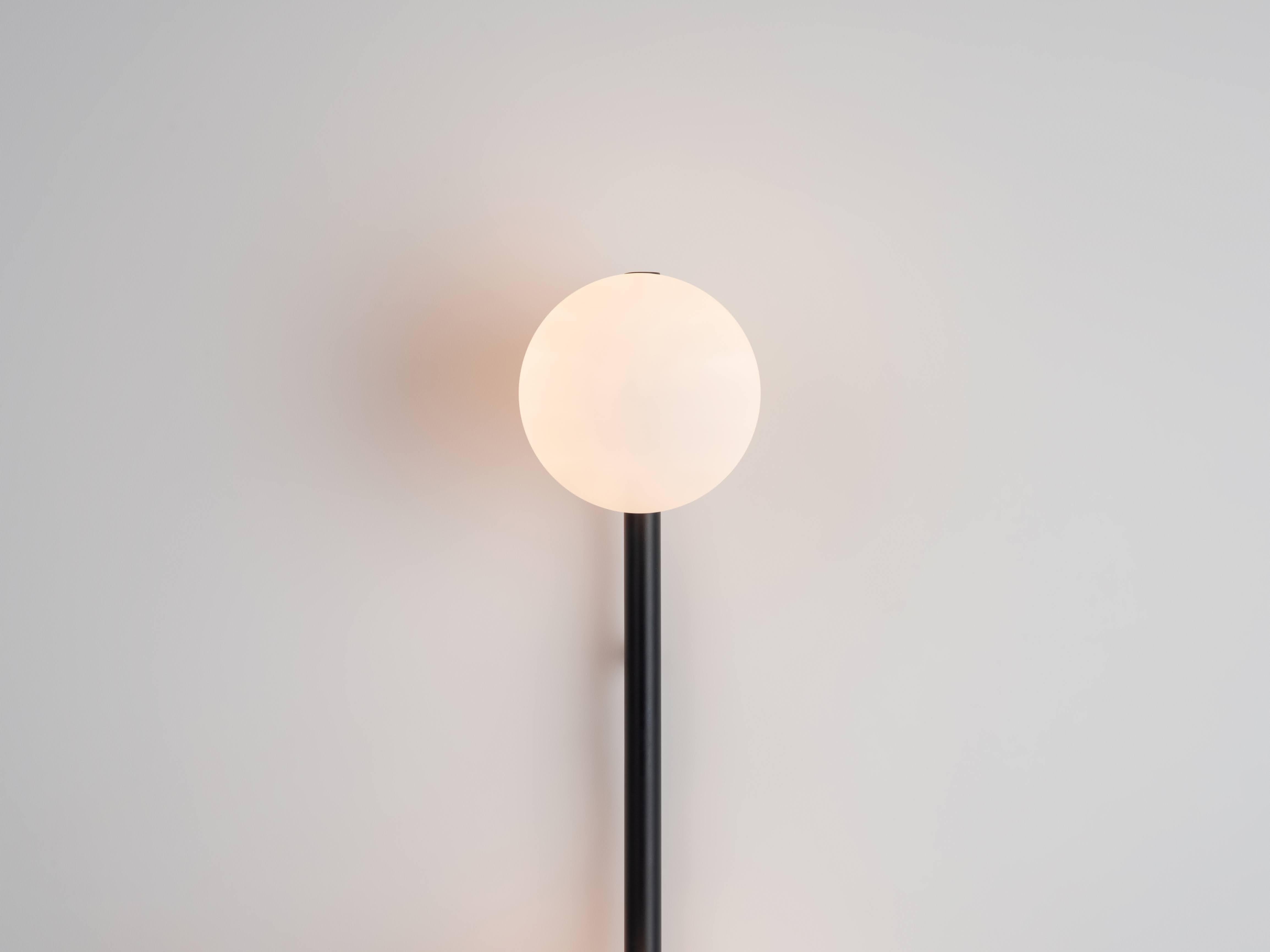 Houseof Charcoal Grey Bar Opal Ball Wall Light In New Condition For Sale In Bradford on Avon, GB
