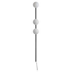 Houseof Charcoal Grey Bar Opal Ball Wall Light