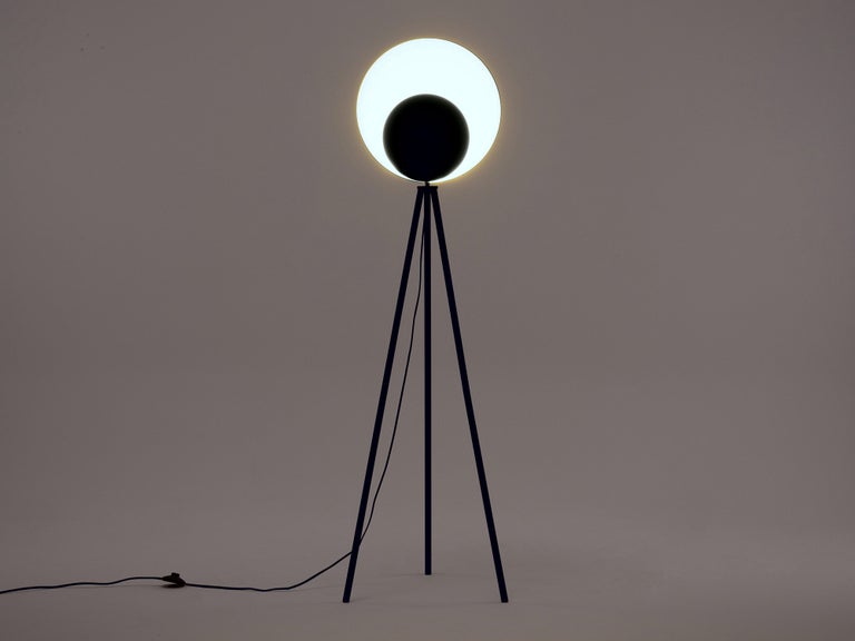 Houseof Charcoal Grey Beige Metal Diffuser Floor Lamp For Sale at 1stDibs