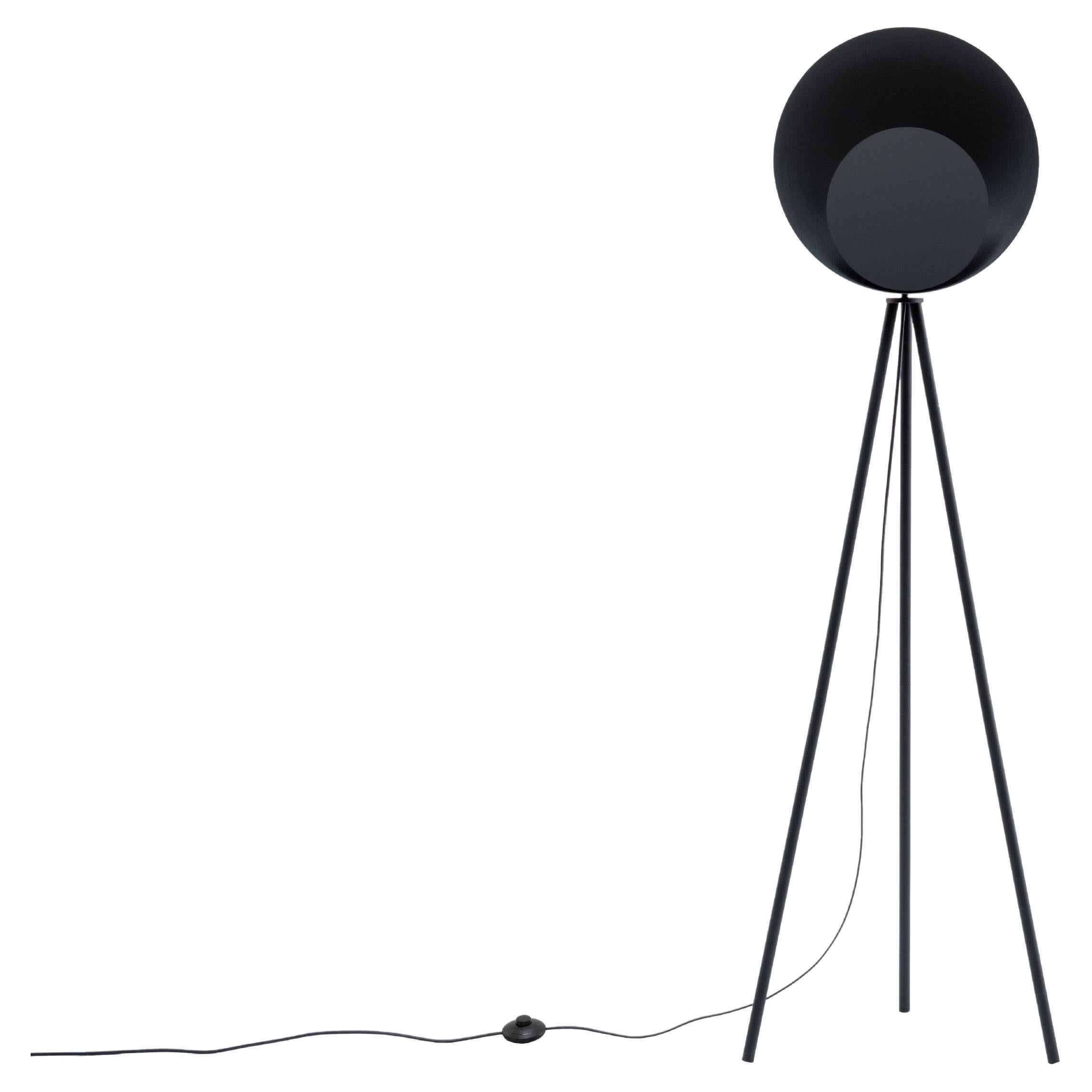 Houseof Charcoal Grey Beige Metal Diffuser Floor Lamp