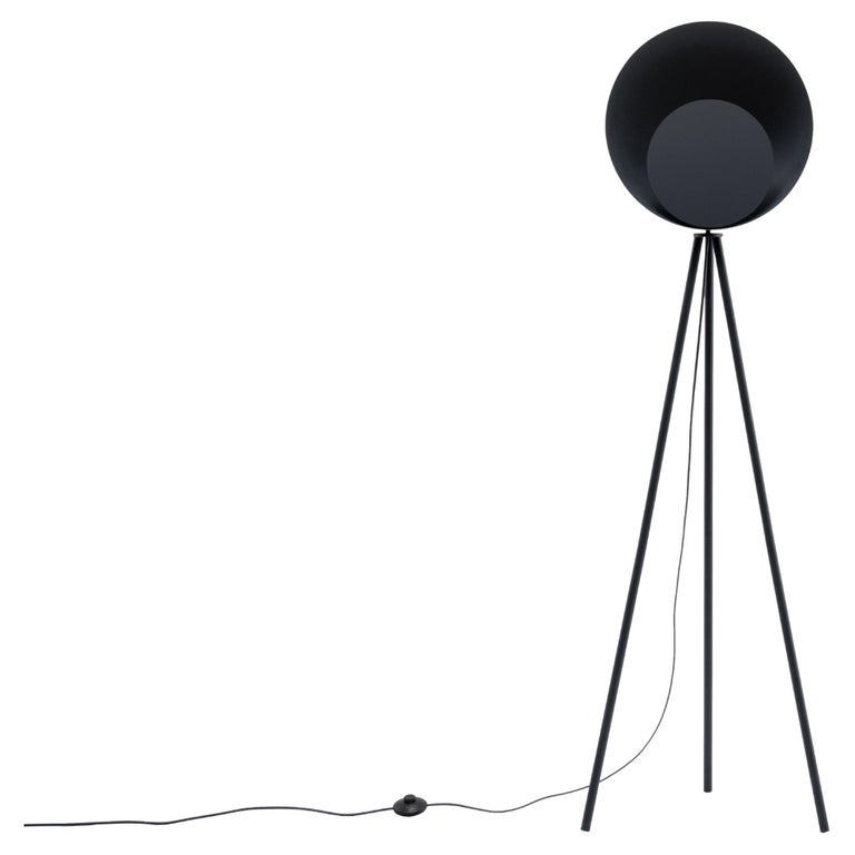 Houseof Charcoal Grey Beige Metal Diffuser Floor Lamp For Sale at 1stDibs