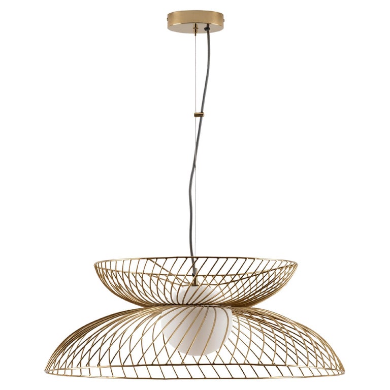 Houseof Charcoal Grey Cage Ceiling Light with Metal For Sale at 1stDibs