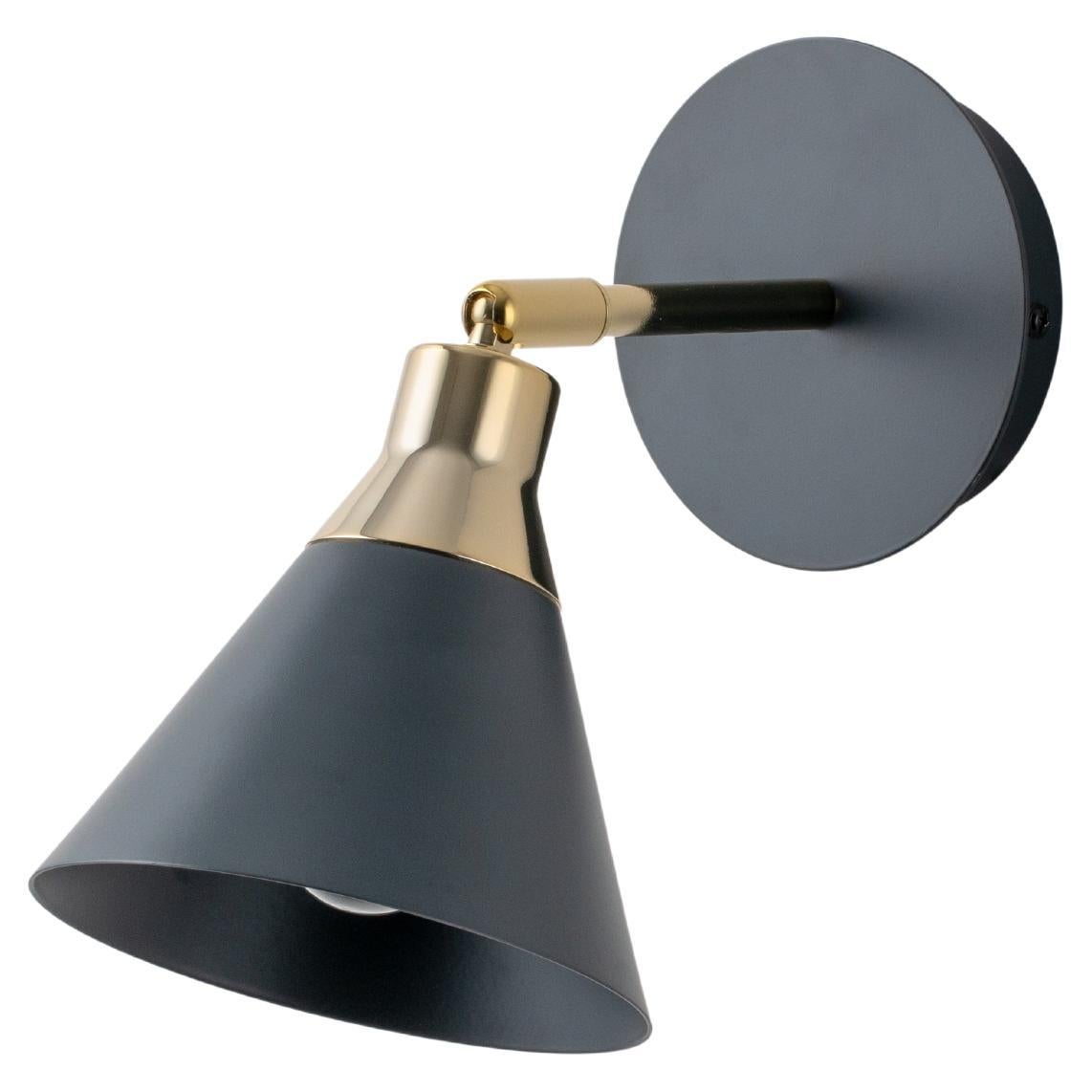Houseof Charcoal grey cone wall light