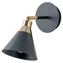 Houseof Charcoal grey cone wall light