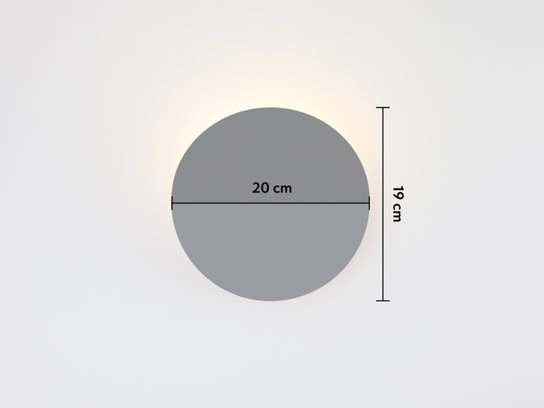 Houseof Charcoal Grey Diffuser Wall Light in Metal with LED Bulb For ...