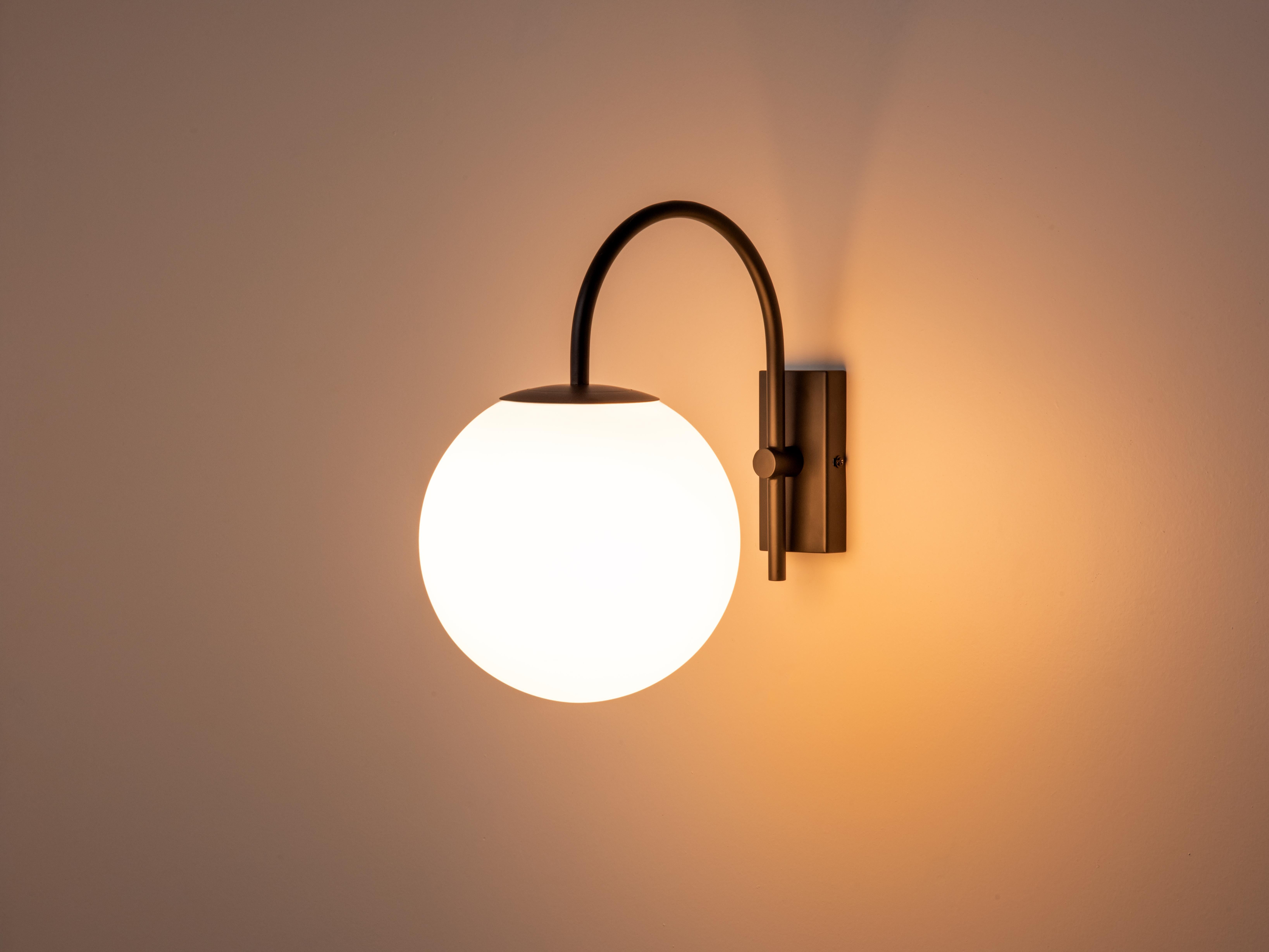 houseof Charcoal grey hanging globe wall light In New Condition For Sale In Bradford on Avon, GB