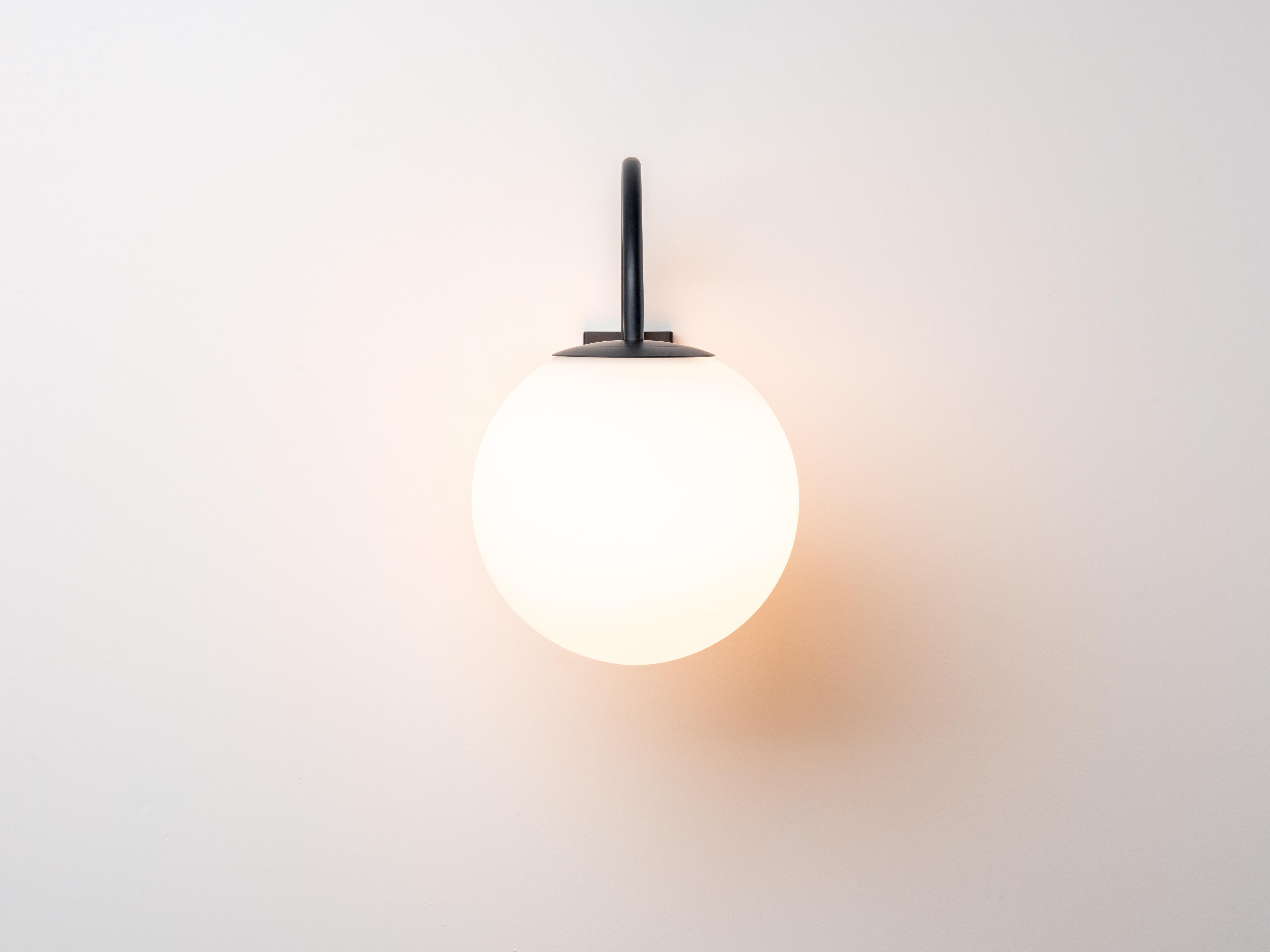 Contemporary houseof Charcoal grey hanging globe wall light For Sale