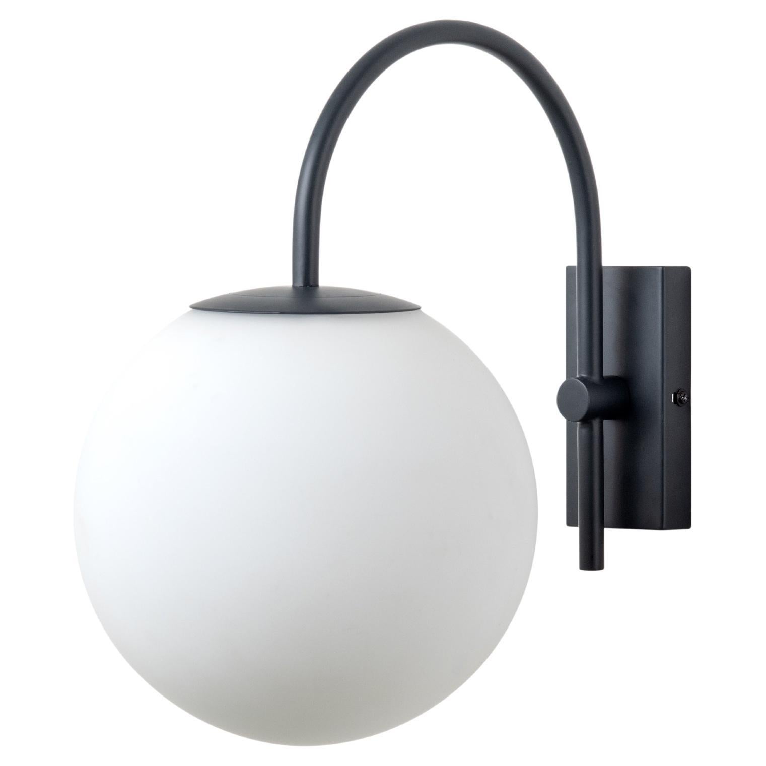houseof Charcoal grey hanging globe wall light For Sale