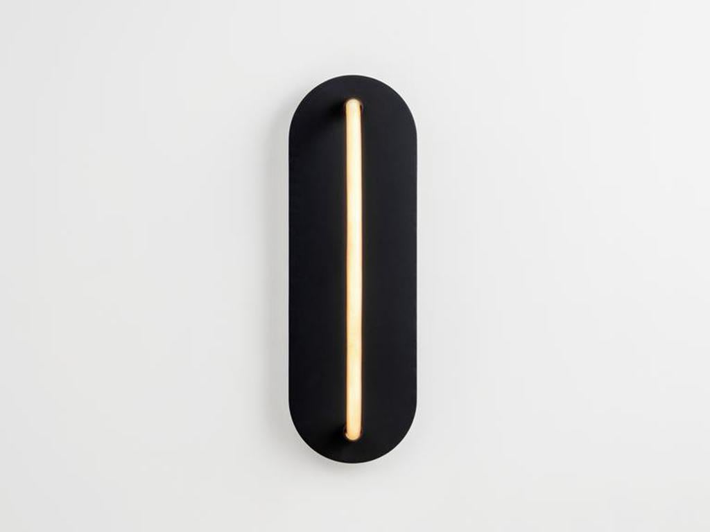 Chinese Houseof Charcoal Grey LED Curve Wall Light with Metal and Acrylic Shade