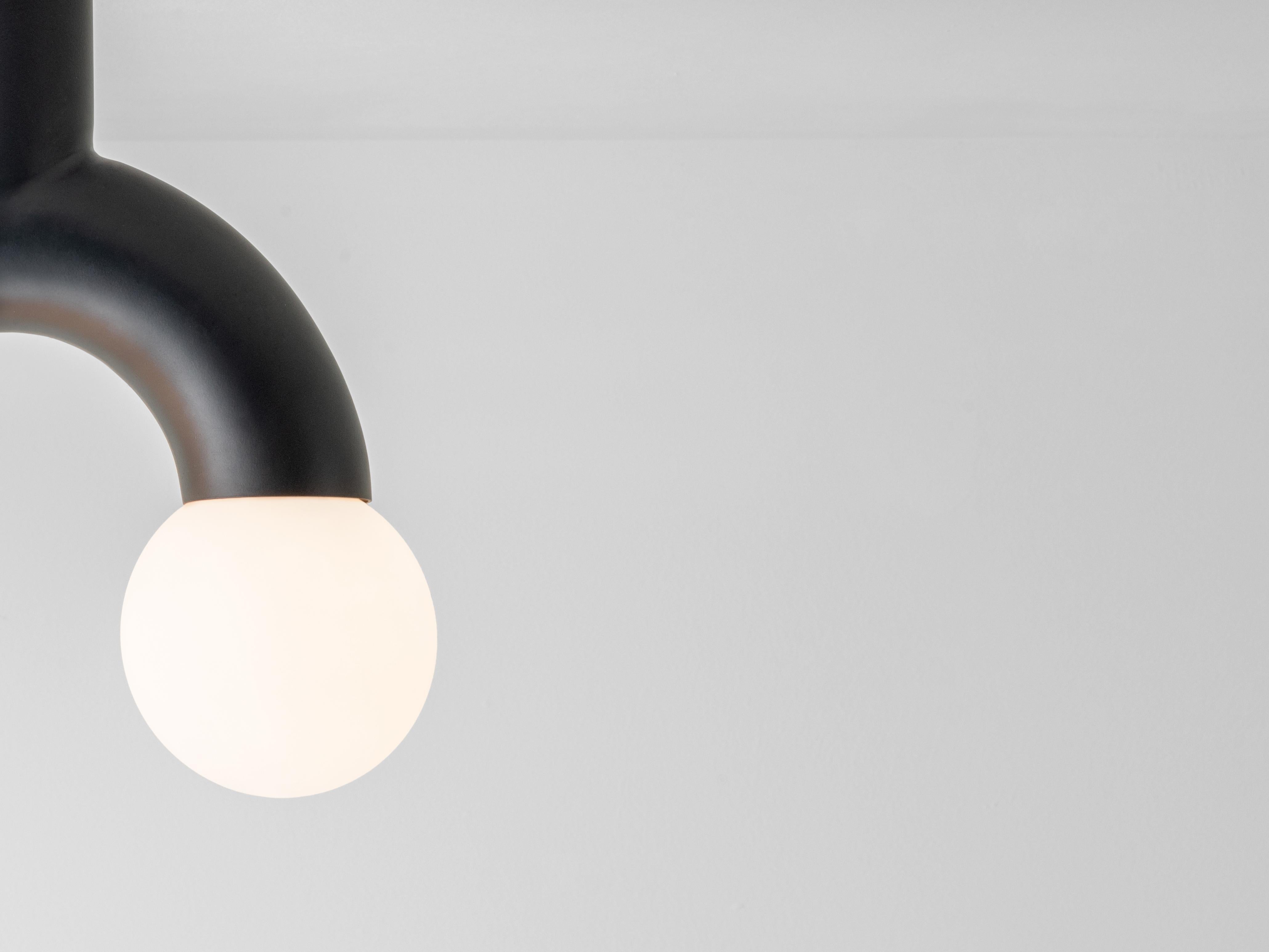 Houseof Charcoal Grey Tube Flush Ceiling Light For Sale at 1stDibs