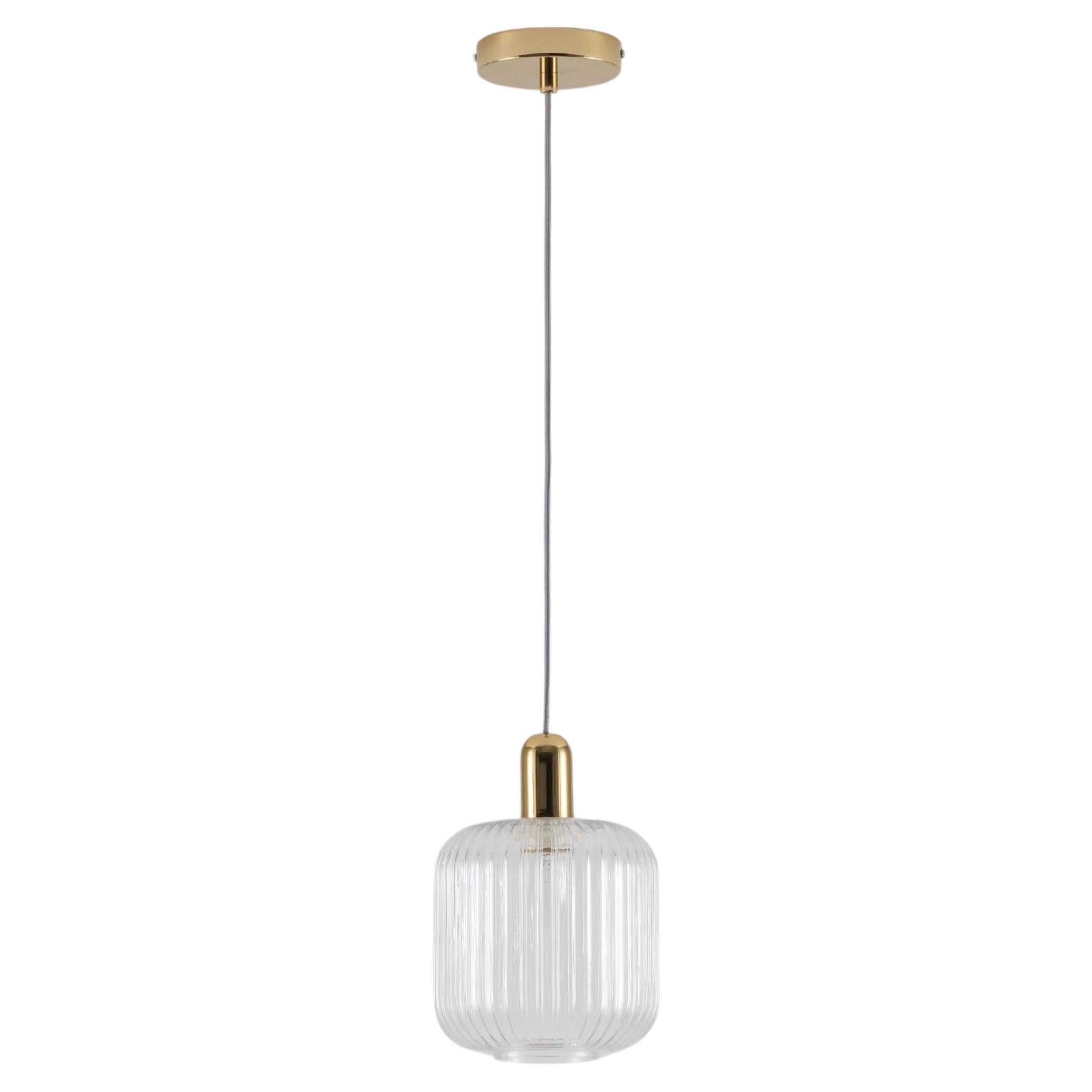 Houseof Clear ribbed glass shade ceiling light