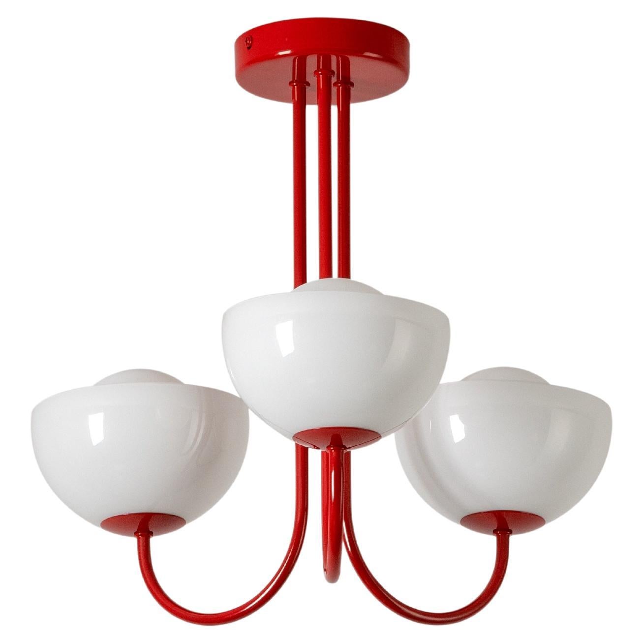 Houseof Jam red 3 light dome ceiling light