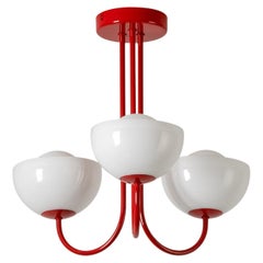 Houseof Jam red 3 light dome ceiling light