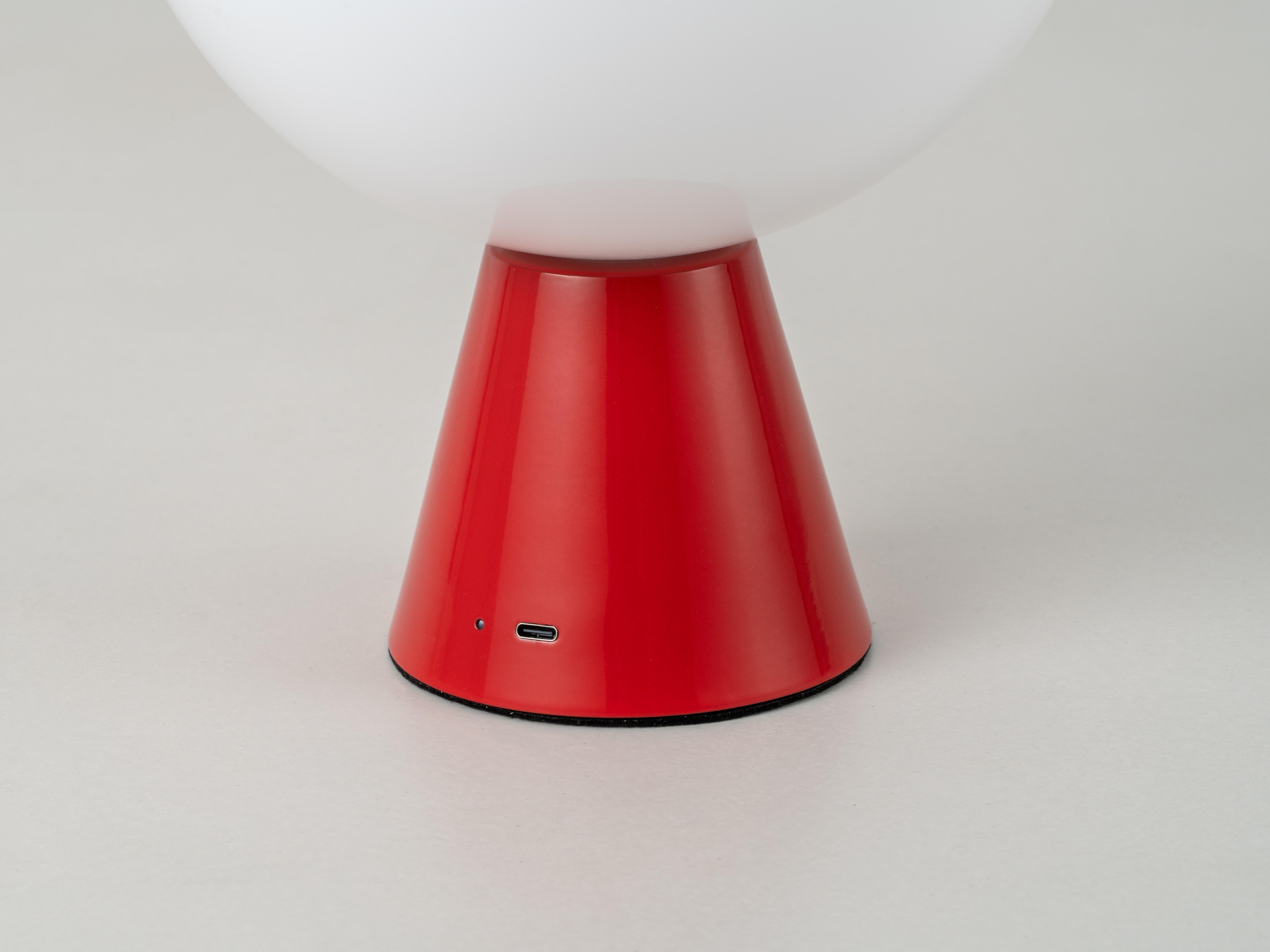 Houseof Jam rote Dome kabellose Tischlampe (Keramik) im Angebot