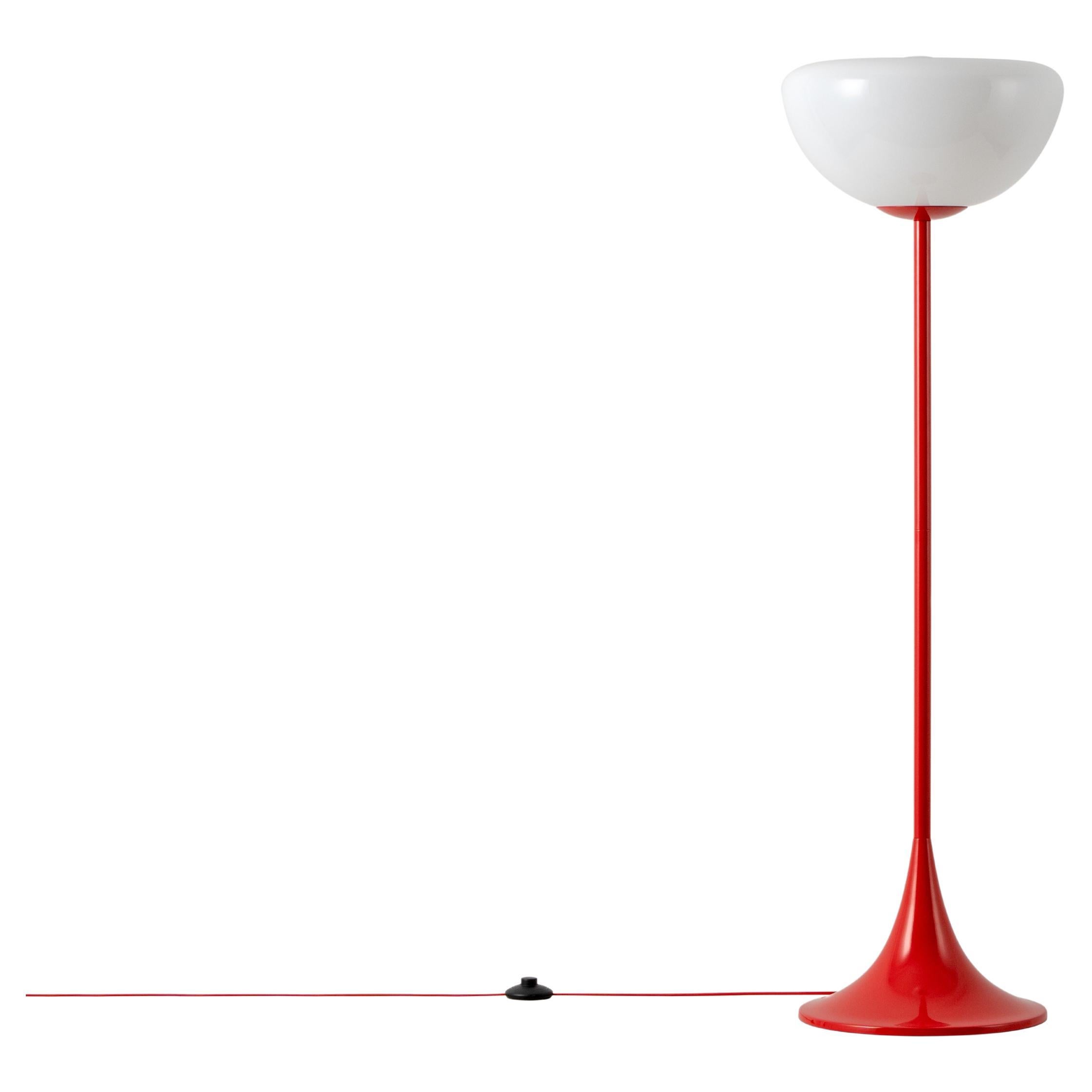 Houseof Jam red glass bowl floor lamp