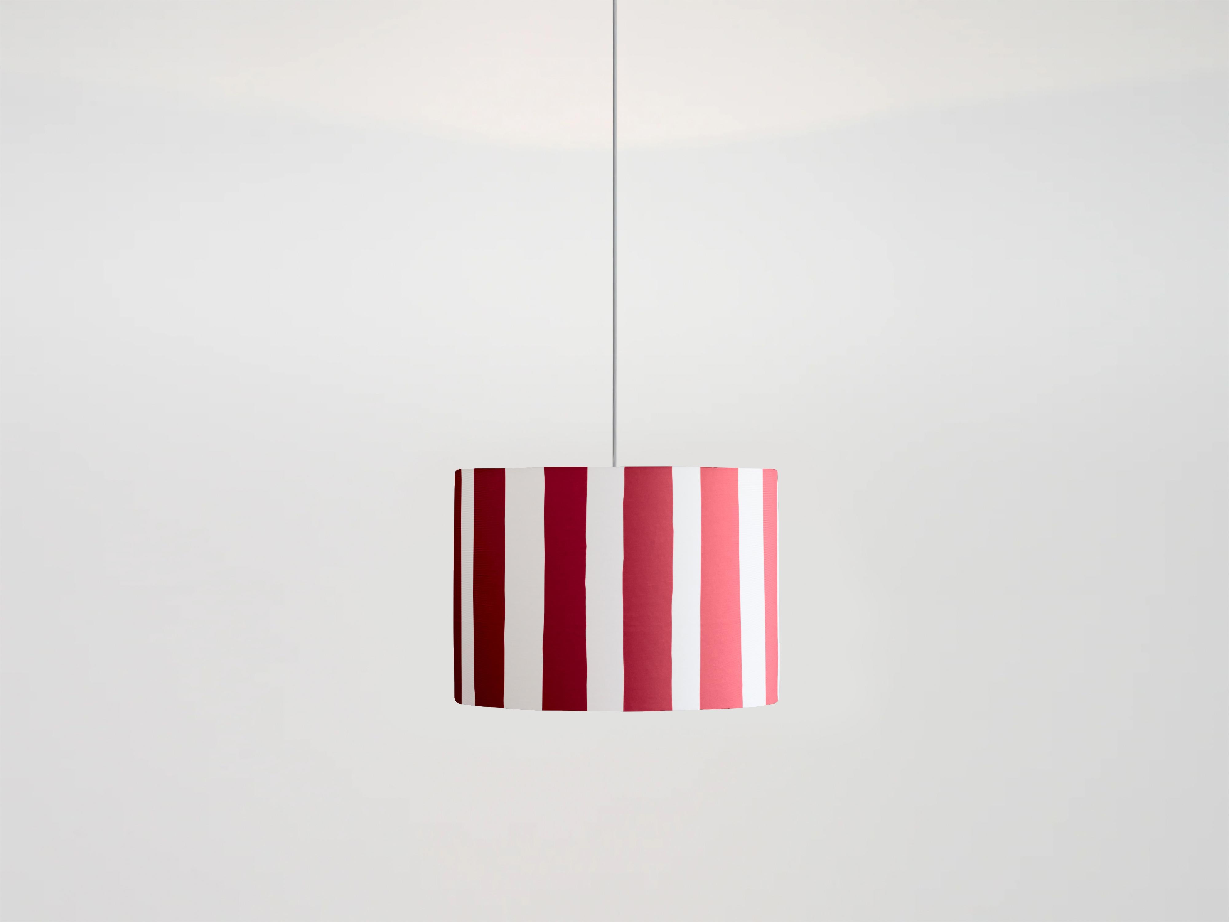 Stripes have been treated to the houseof update with this fun, contemporary hand drawn version that gives a traditional pattern that relaxed, modern feel we’ve been looking for. The Stripe printed shade is perfect for updating existing light